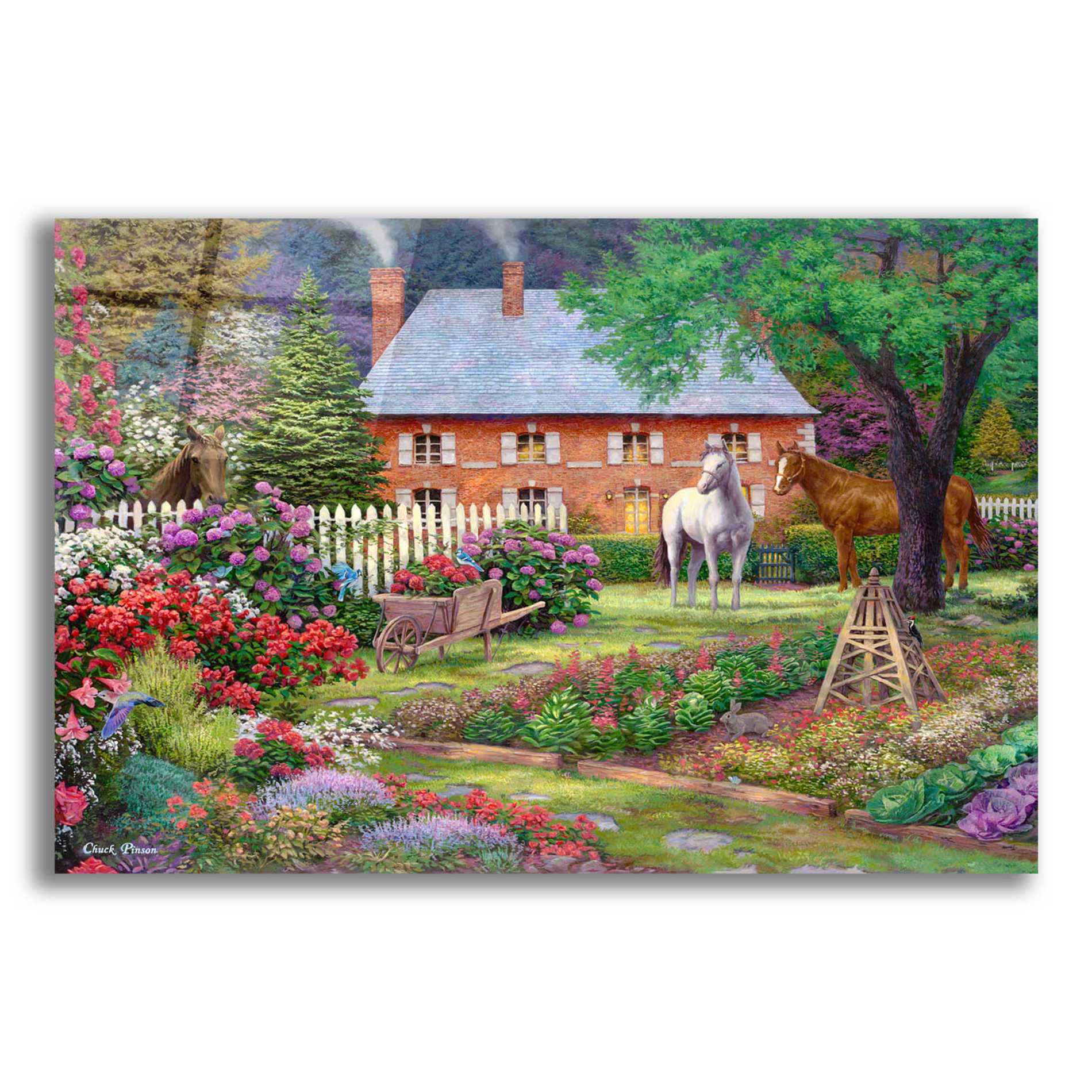 Epic Art 'The Sweet Garden' by Chuck Pinson, Acrylic Glass Wall Art,16x12