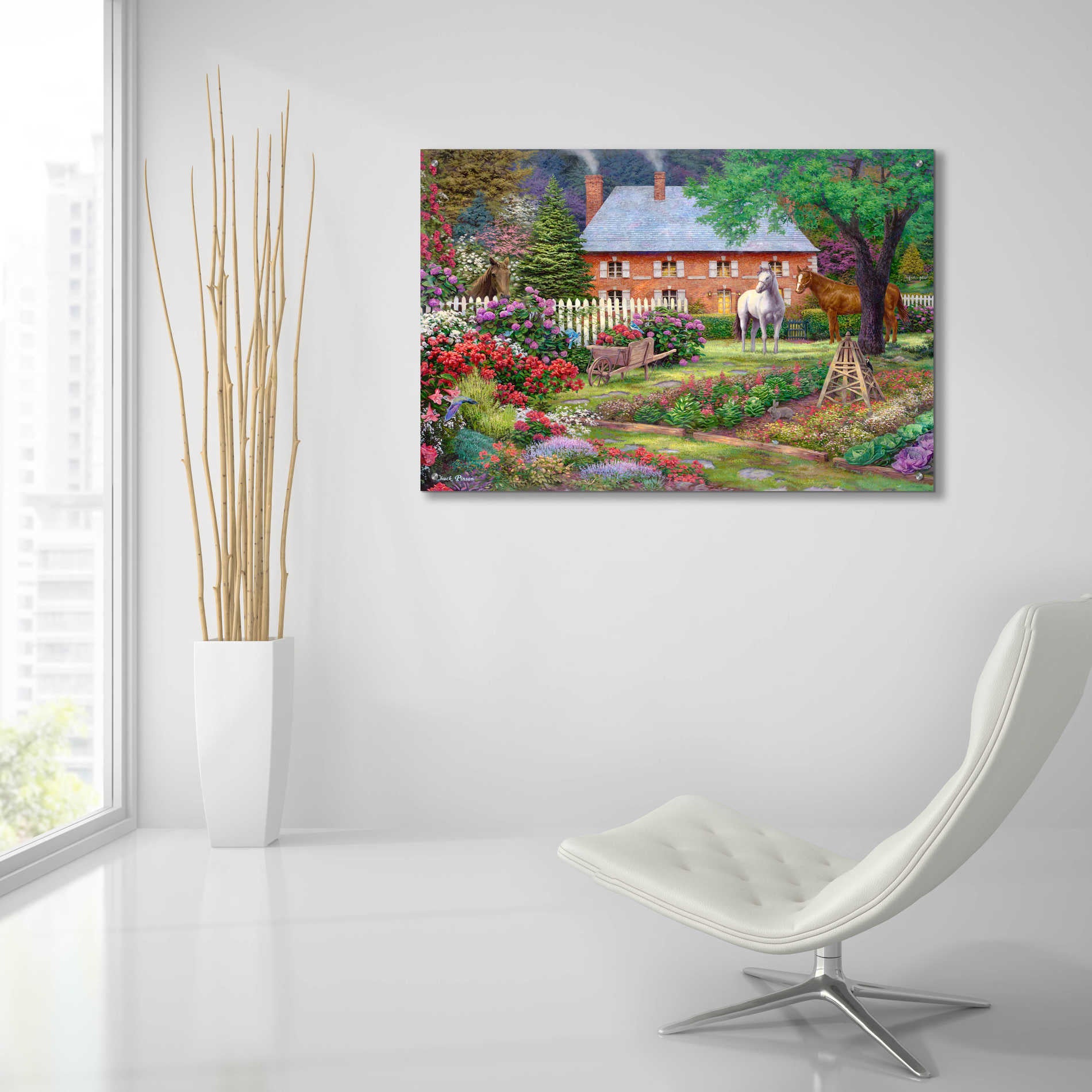 Epic Art 'The Sweet Garden' by Chuck Pinson, Acrylic Glass Wall Art,36x24