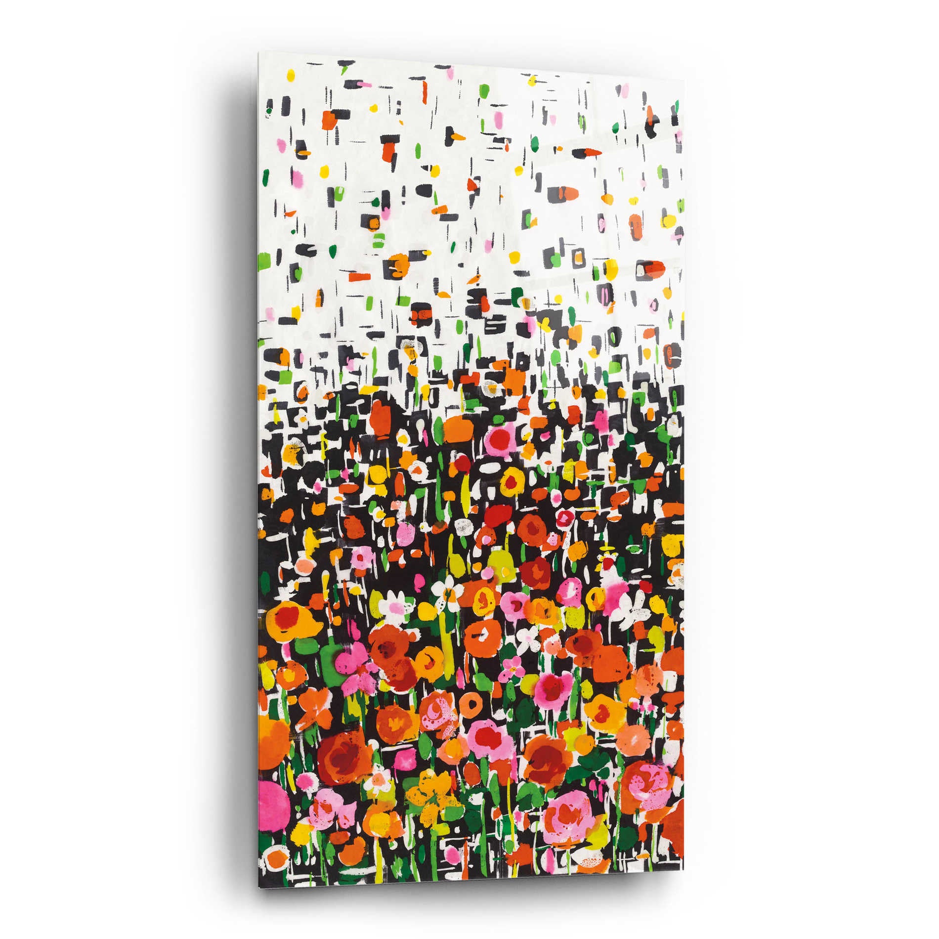 Epic Art 'Flower Shower' by Wild Apple Portfolio, Acrylic Glass Wall Art,12x24