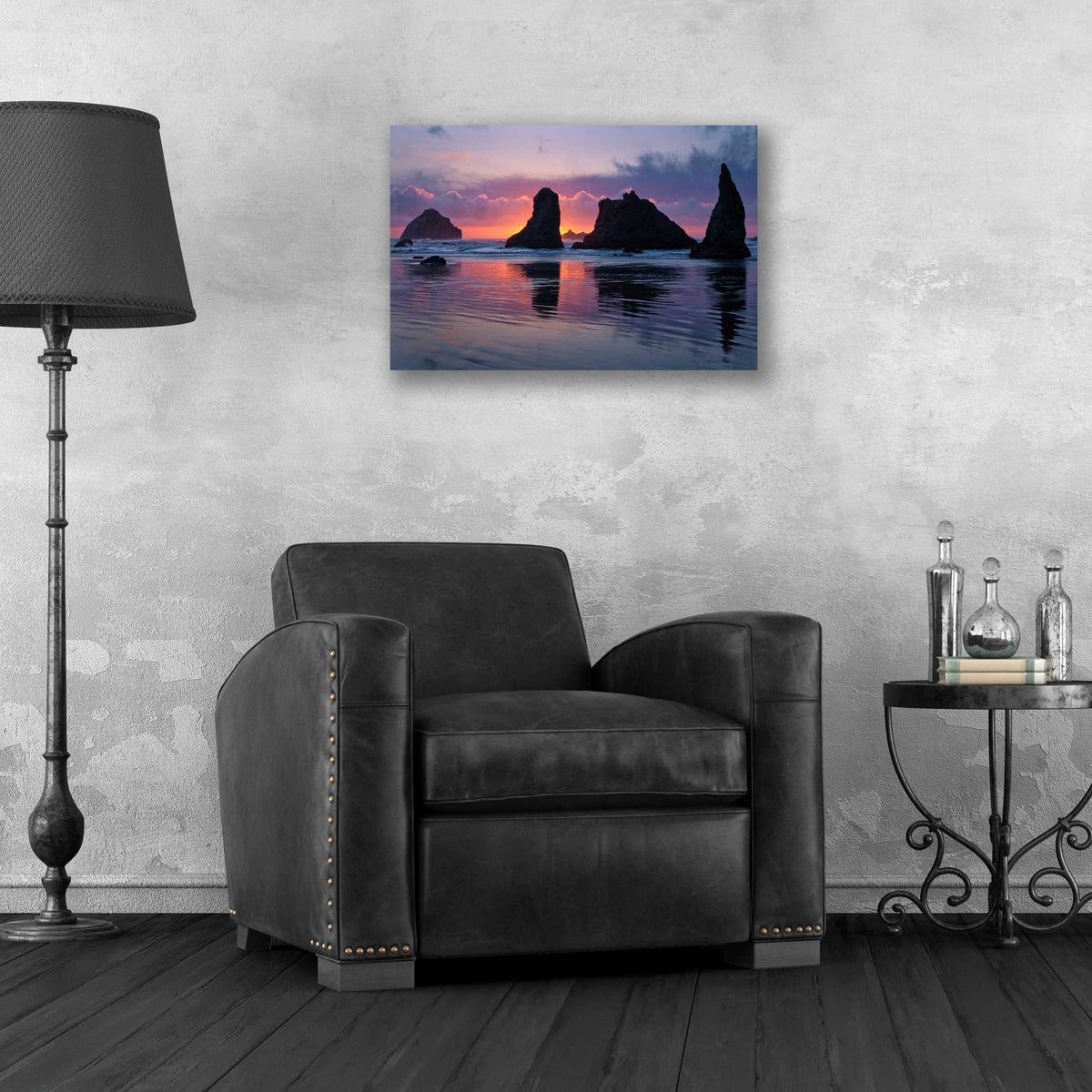 Epic Art 'Bandon Beach Tsunami' by Jesse Estes, Acrylic Glass Wall Art,24x16