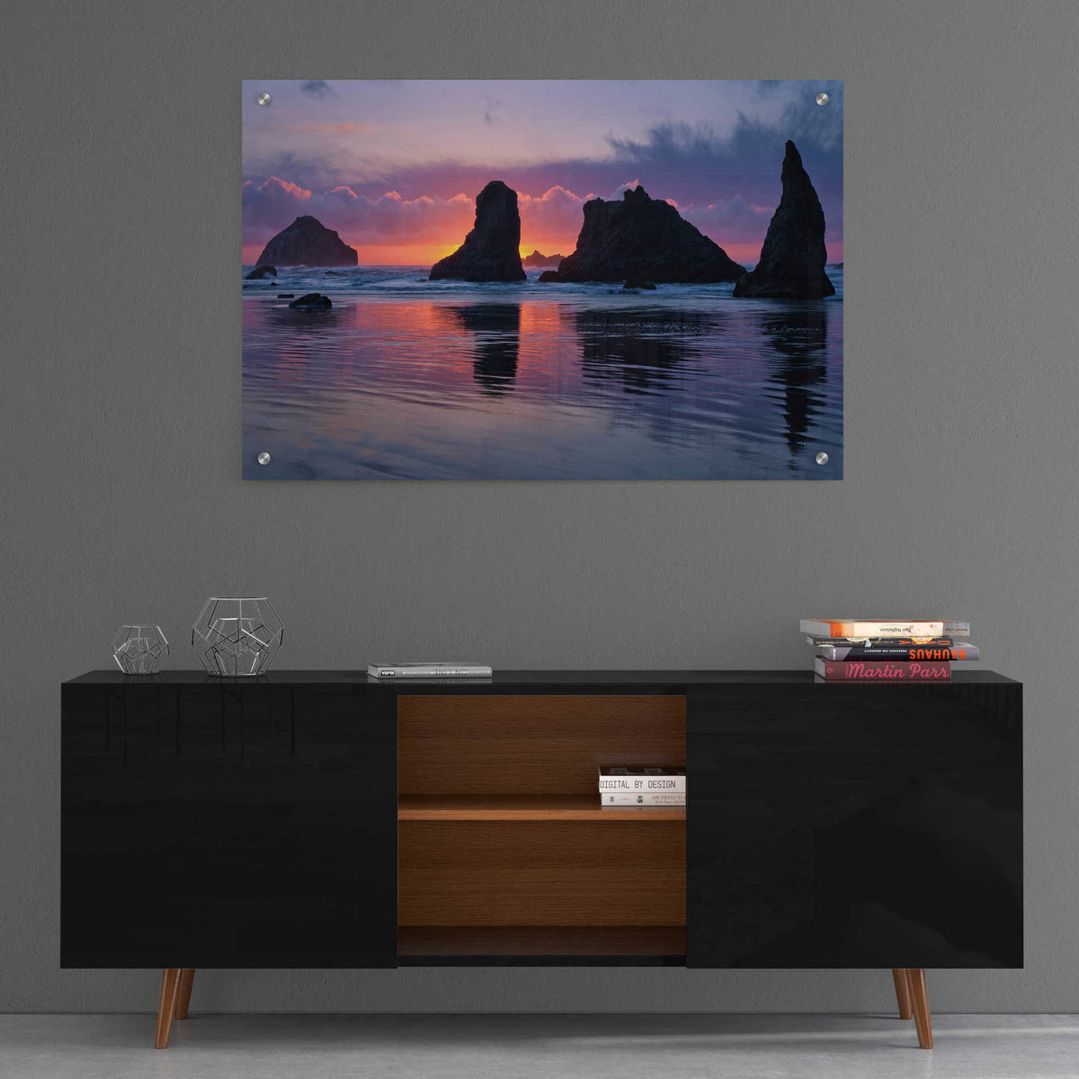 Epic Art 'Bandon Beach Tsunami' by Jesse Estes, Acrylic Glass Wall Art,36x24
