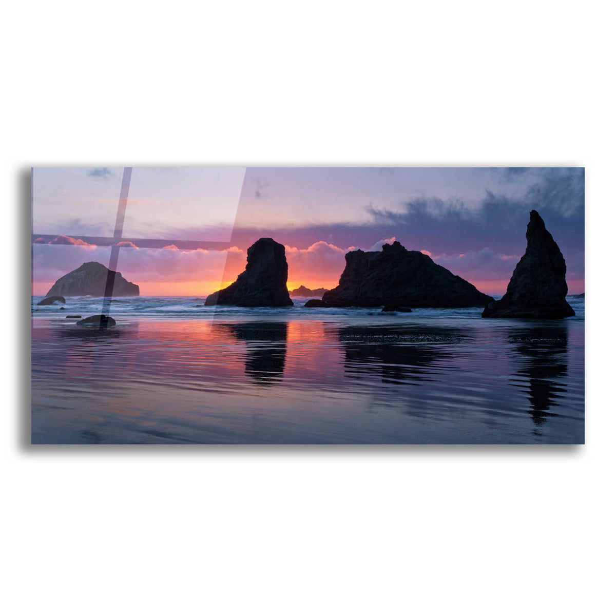 Epic Art 'Bandon Beach Tsunami' by Jesse Estes, Acrylic Glass Wall Art