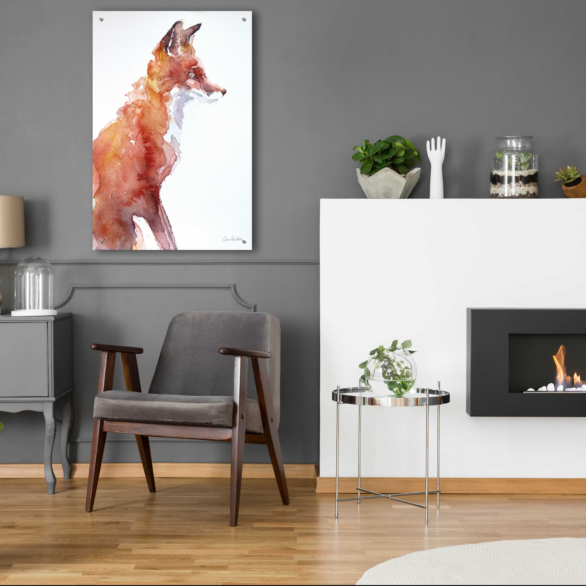 Epic Art 'Sly As A Fox' by Alan Majchrowicz, Acrylic Glass Wall Art,24x36