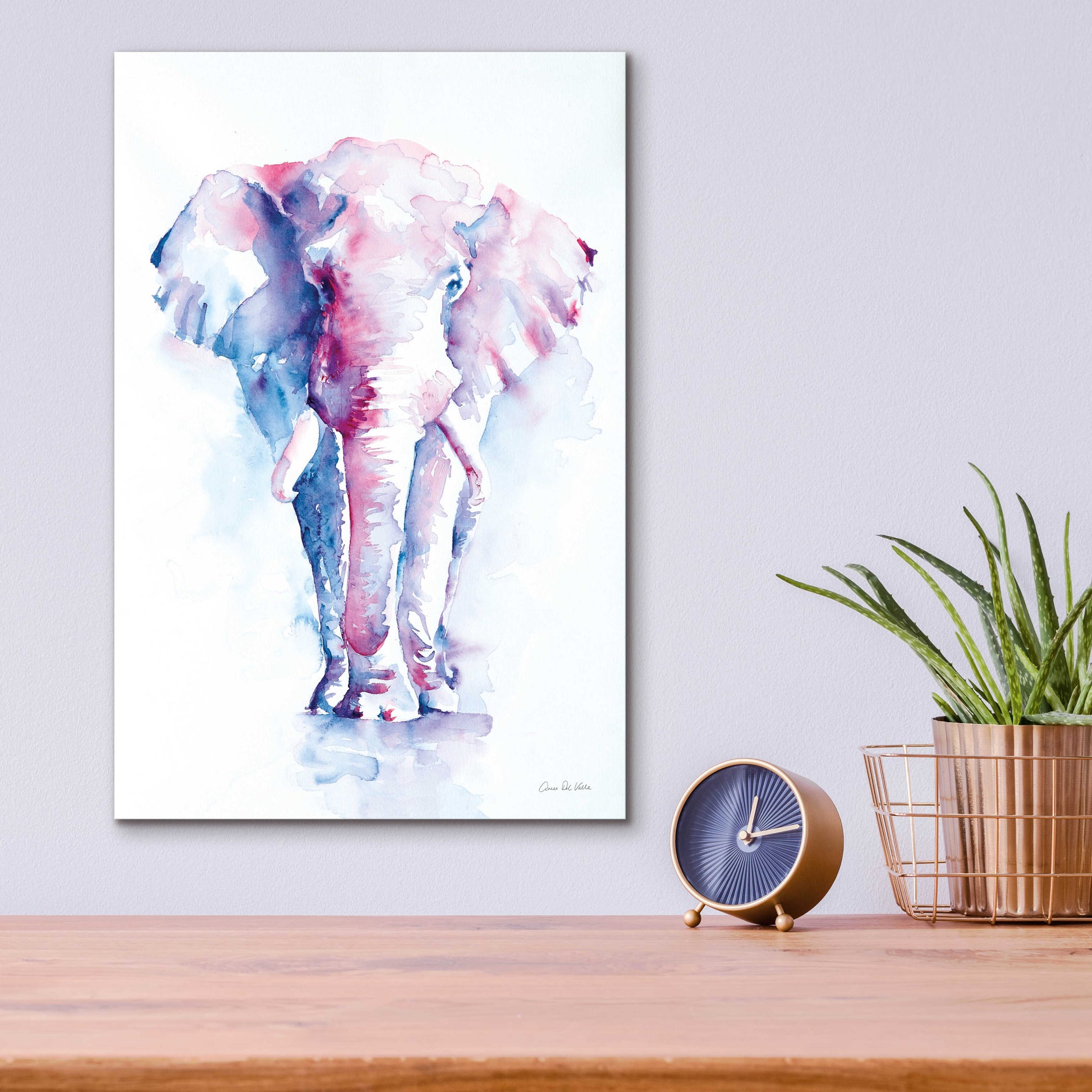 Epic Art 'An Elephant Never Forgets' by Alan Majchrowicz, Acrylic Glass Wall Art,12x16