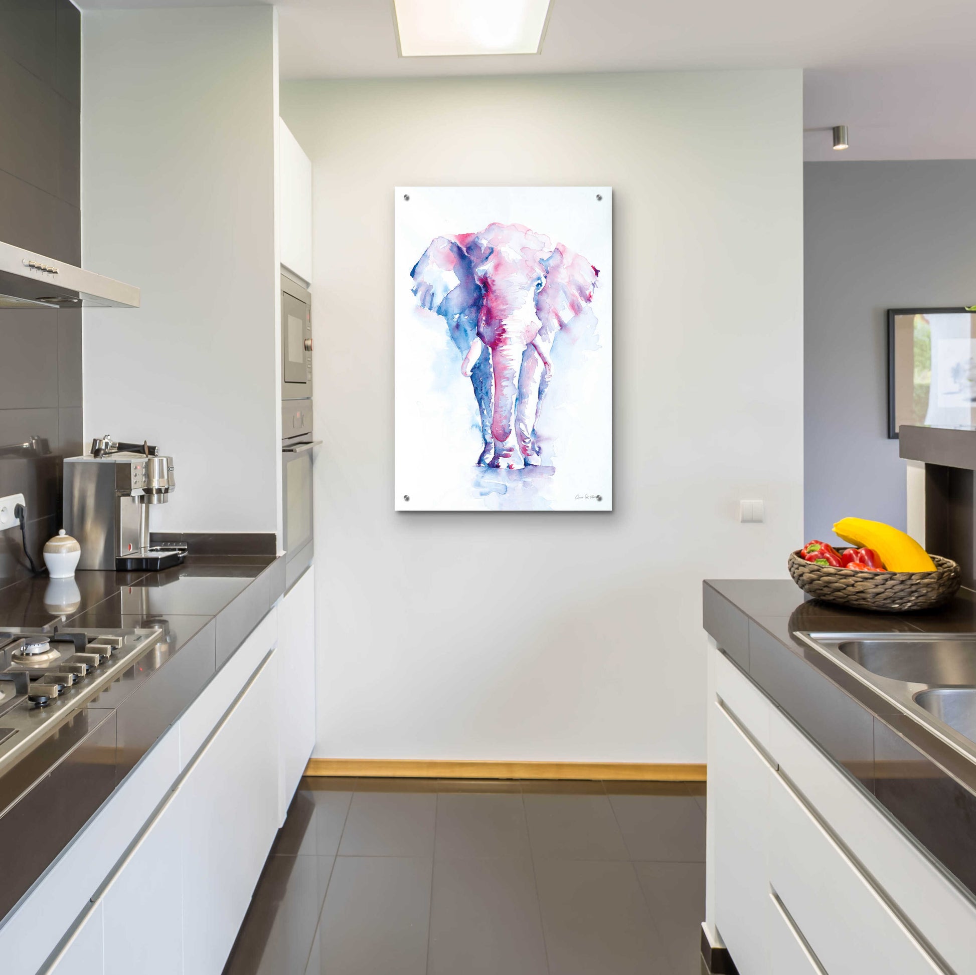 Epic Art 'An Elephant Never Forgets' by Alan Majchrowicz, Acrylic Glass Wall Art,24x36