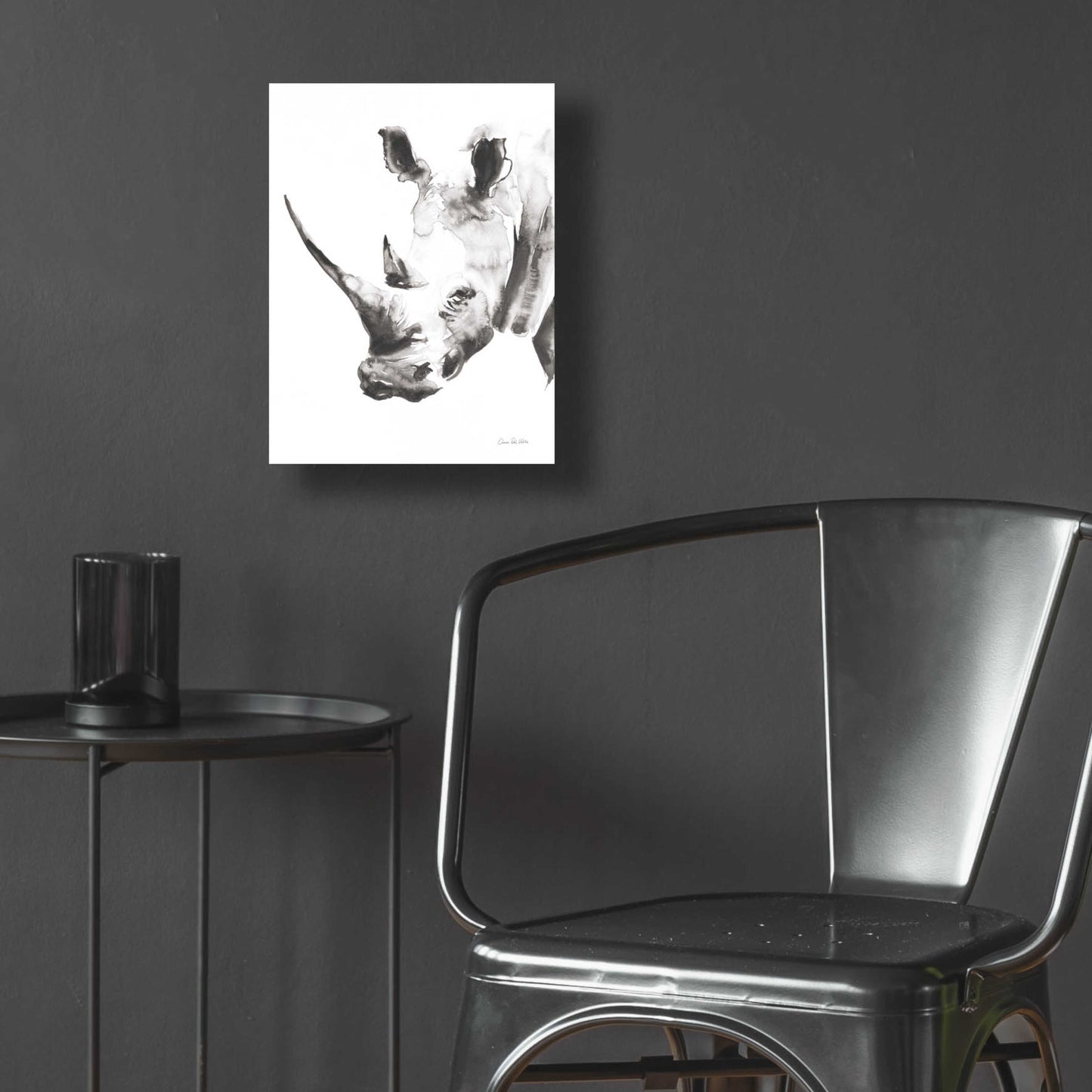 Epic Art 'Rhino Gray' by Alan Majchrowicz, Acrylic Glass Wall Art,12x16