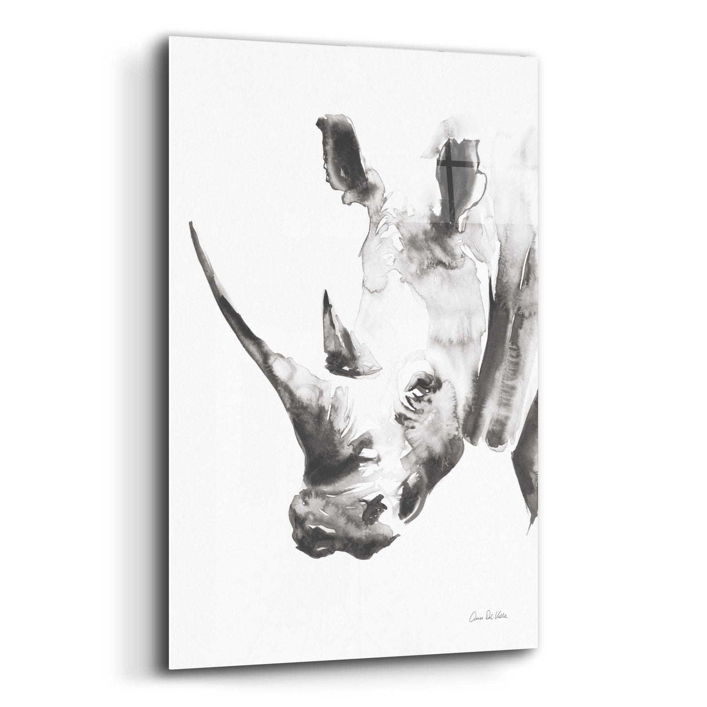Epic Art 'Rhino Gray' by Alan Majchrowicz, Acrylic Glass Wall Art,16x24