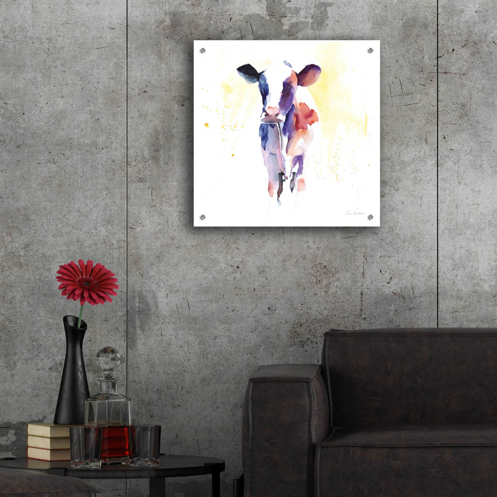 Epic Art 'Holstein II' by Alan Majchrowicz, Acrylic Glass Wall Art,24x24