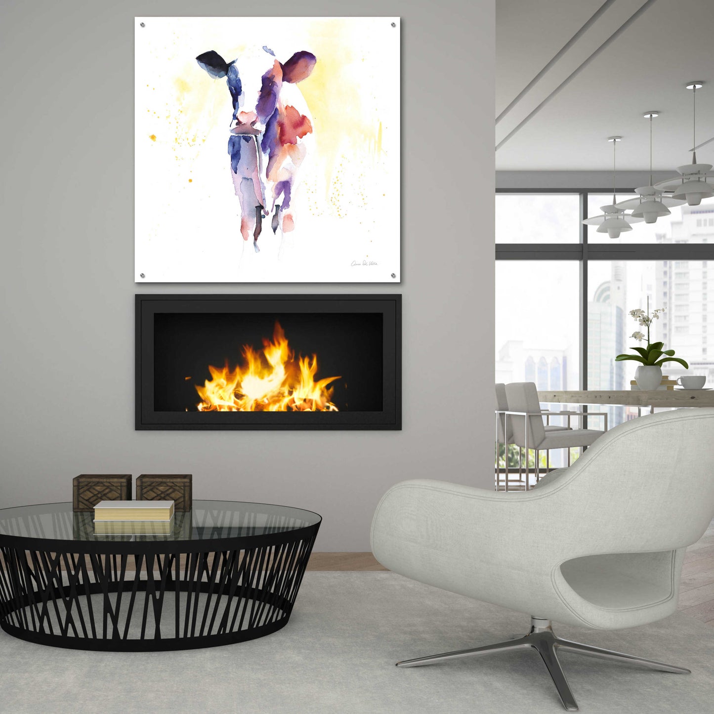 Epic Art 'Holstein II' by Alan Majchrowicz, Acrylic Glass Wall Art,36x36