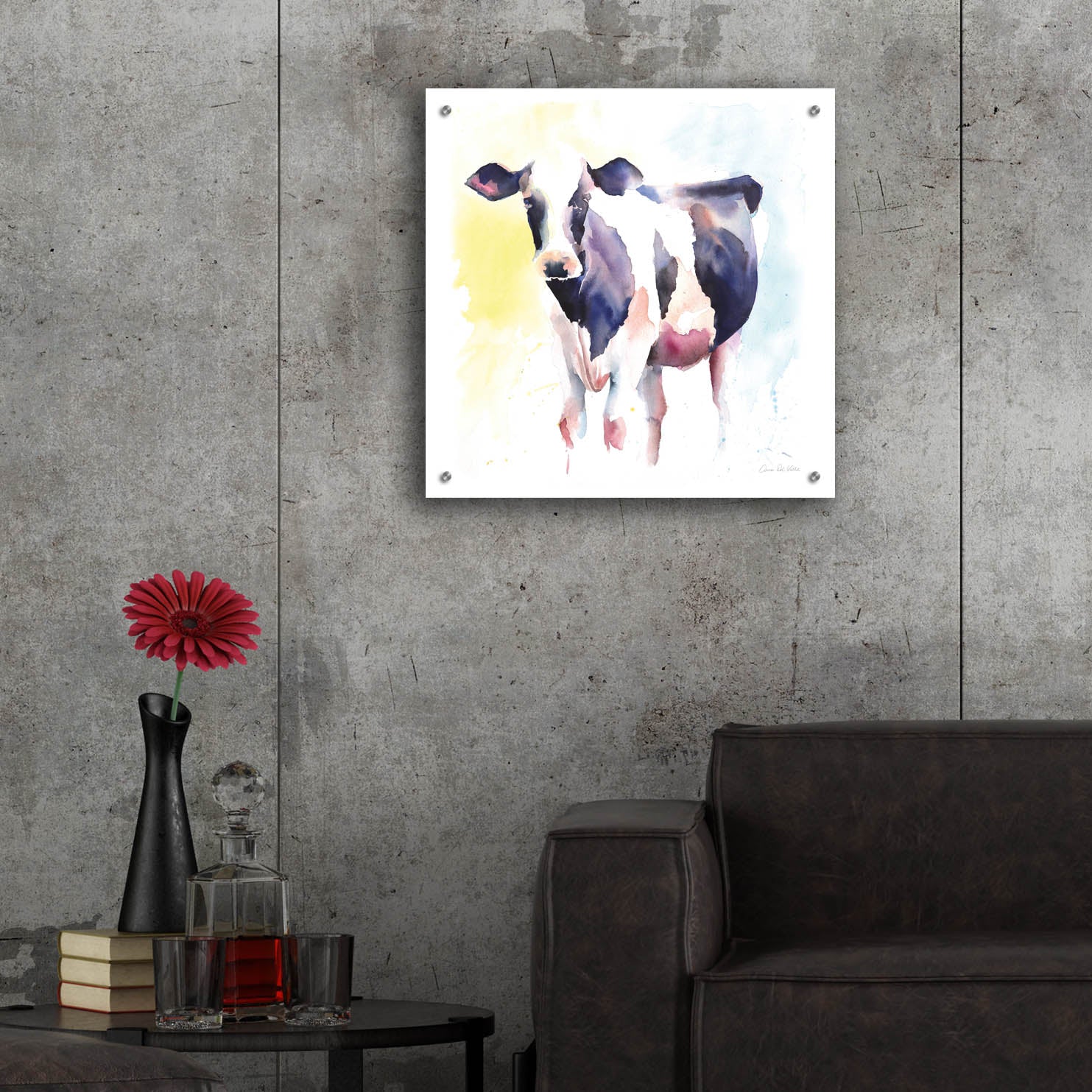 Epic Art 'Holstein IV' by Alan Majchrowicz, Acrylic Glass Wall Art,24x24