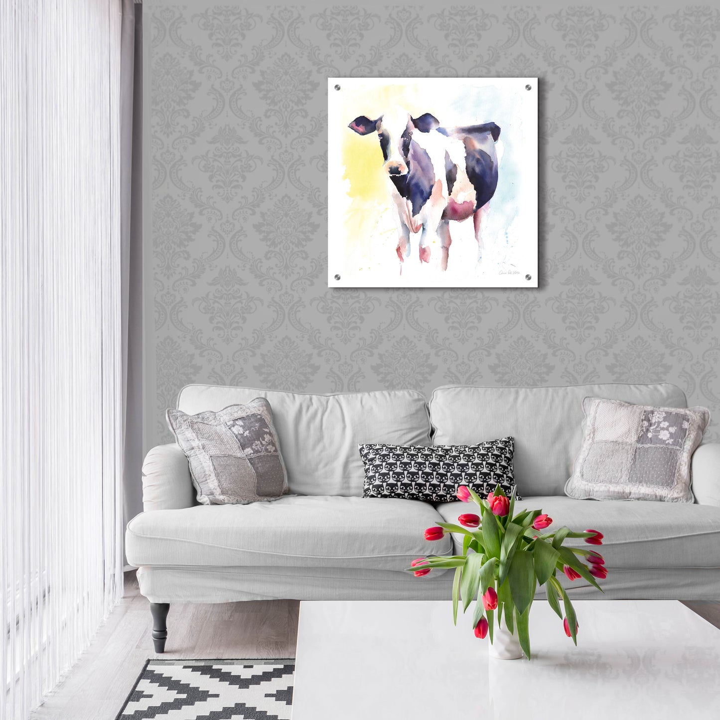 Epic Art 'Holstein IV' by Alan Majchrowicz, Acrylic Glass Wall Art,24x24