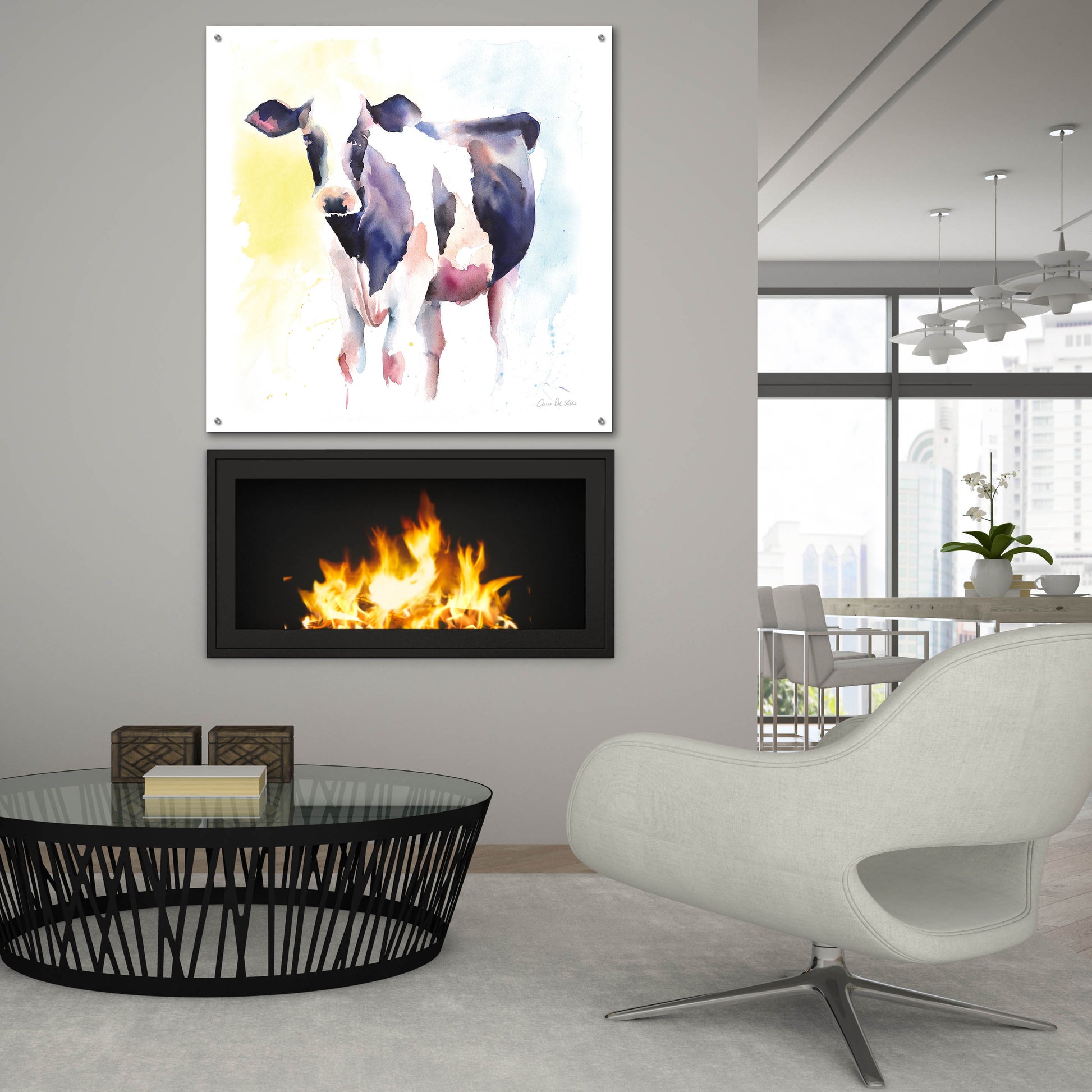 Epic Art 'Holstein IV' by Alan Majchrowicz, Acrylic Glass Wall Art,36x36