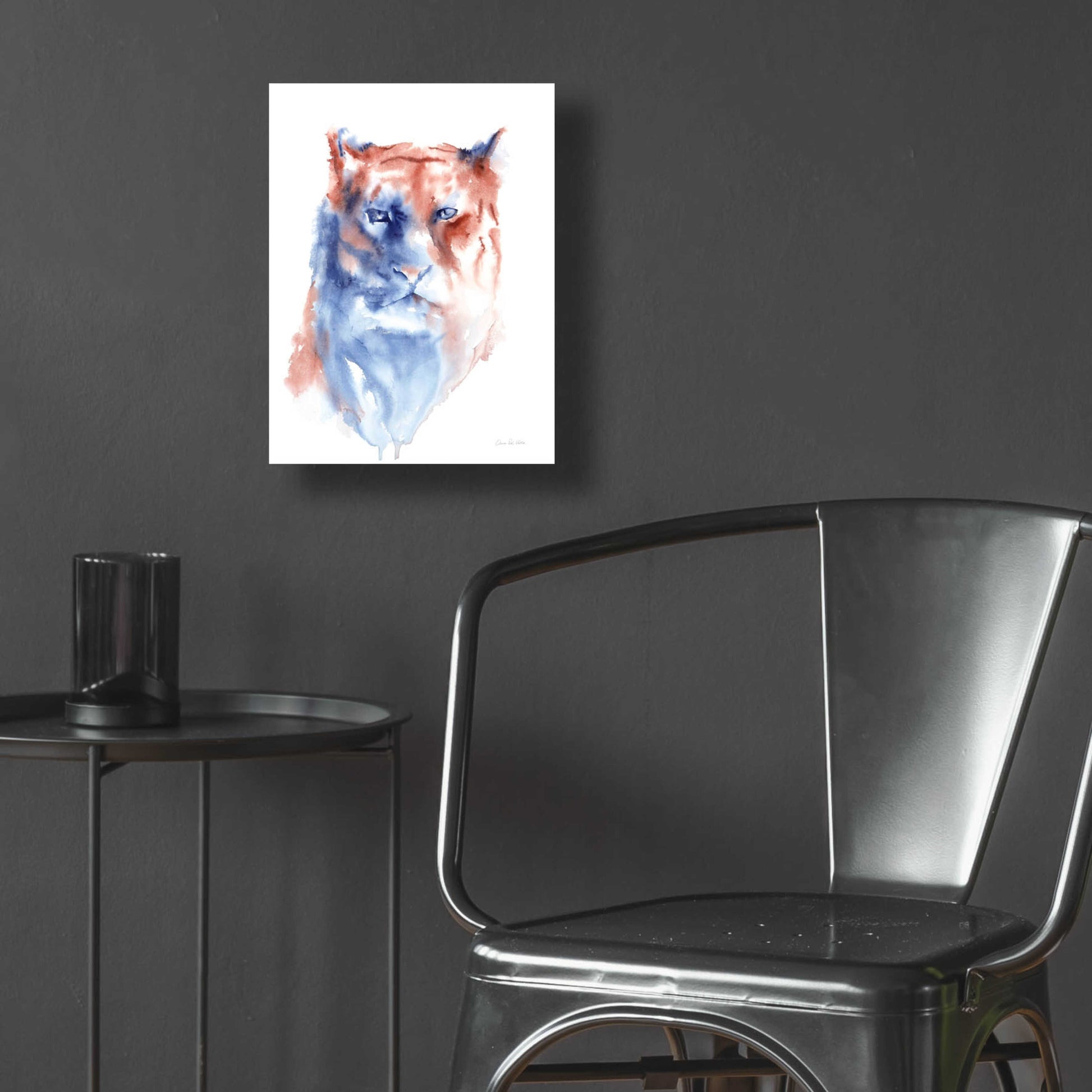 Epic Art 'Copper And Blue Lioness' by Alan Majchrowicz, Acrylic Glass Wall Art,12x16