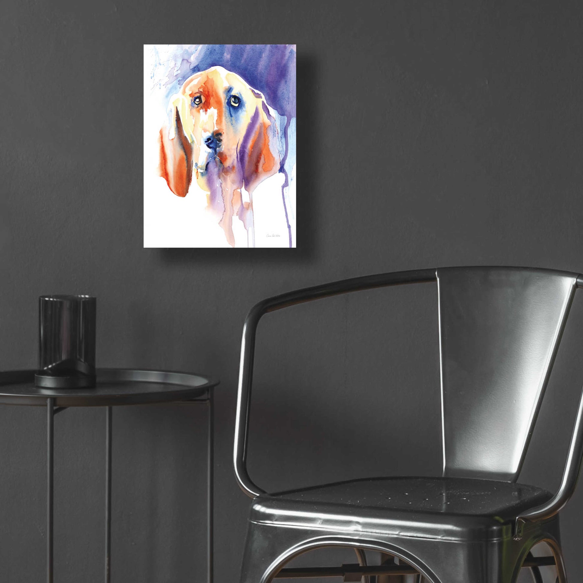 Epic Art 'Basset Hound' by Alan Majchrowicz, Acrylic Glass Wall Art,12x16