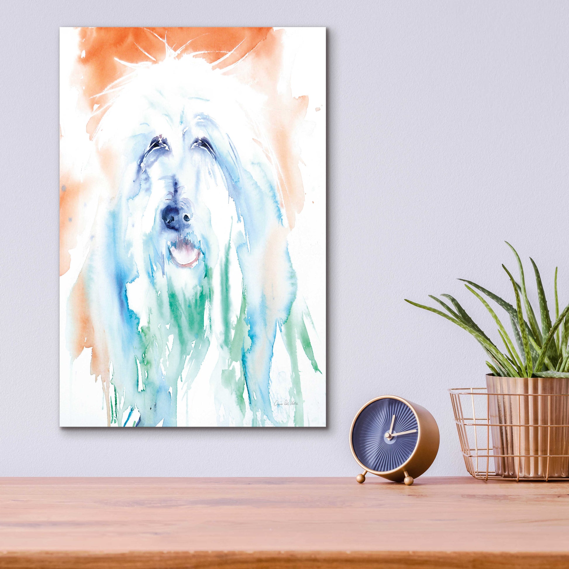 Epic Art 'Sheep Dog' by Alan Majchrowicz, Acrylic Glass Wall Art,12x16