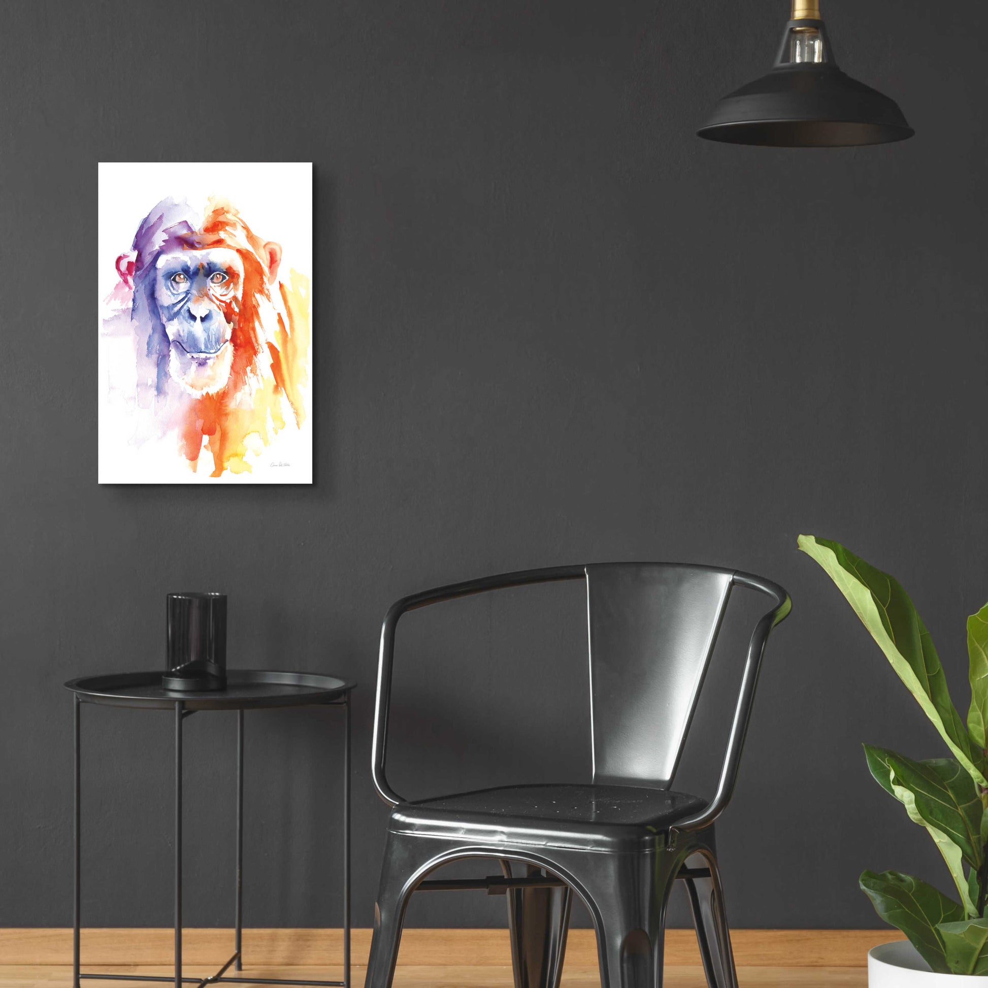 Epic Art 'Chimpanzee II' by Alan Majchrowicz, Acrylic Glass Wall Art,16x24