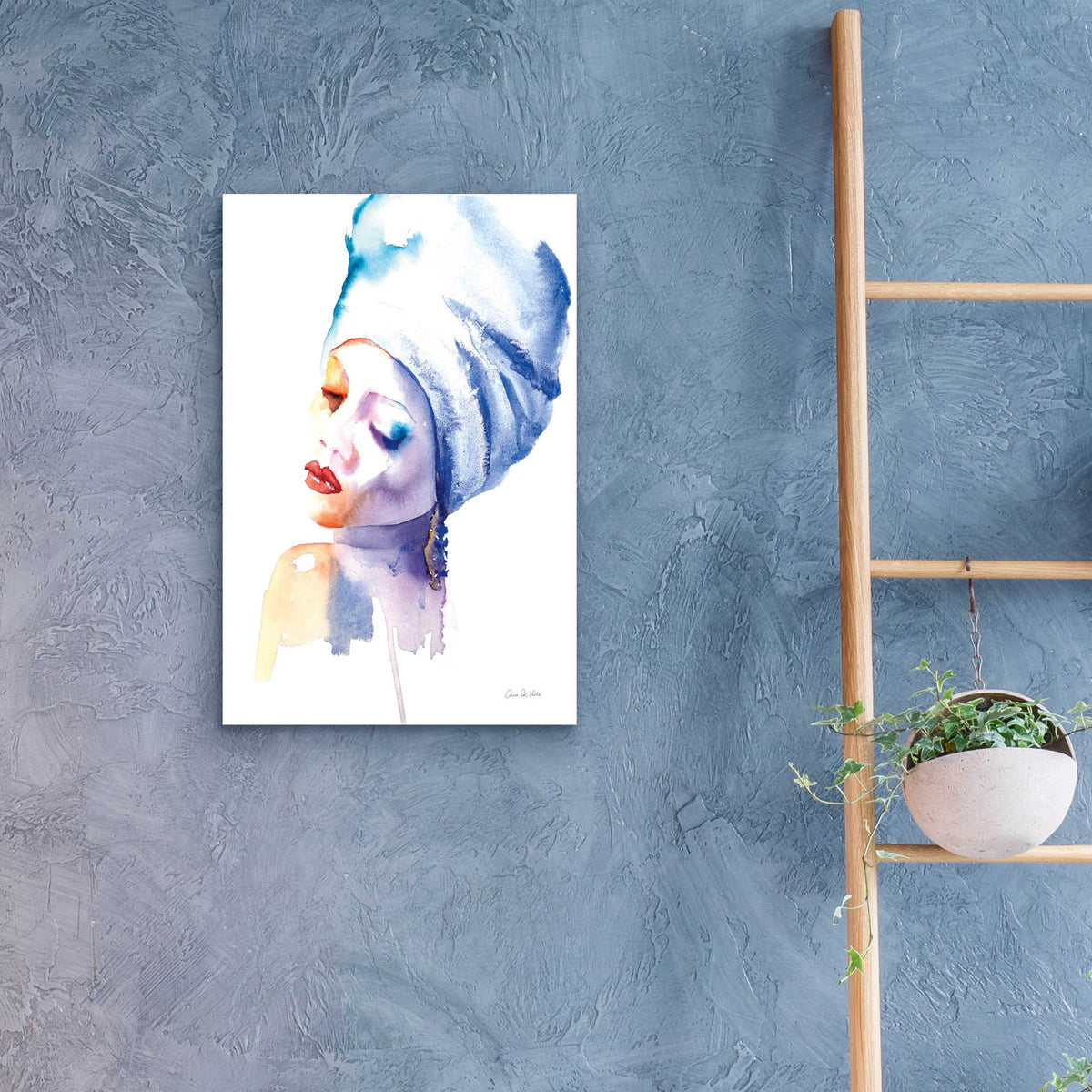 Epic Art 'Woman In Blue' by Alan Majchrowicz, Acrylic Glass Wall Art,16x24