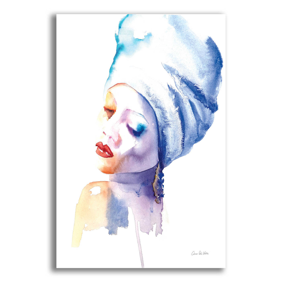 Epic Art 'Woman In Blue' by Alan Majchrowicz, Acrylic Glass Wall Art
