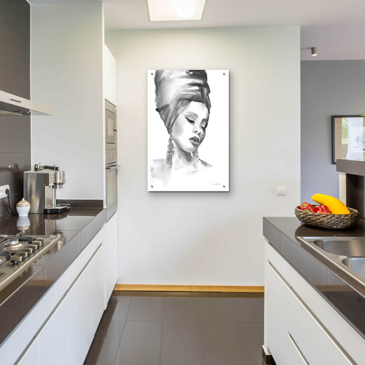 Epic Art 'Woman II BW' by Alan Majchrowicz, Acrylic Glass Wall Art,24x36