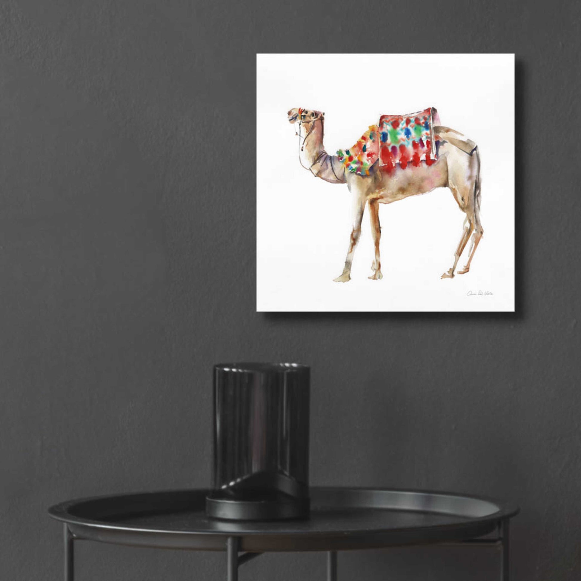 Epic Art 'Desert Camel II' by Alan Majchrowicz, Acrylic Glass Wall Art,12x12