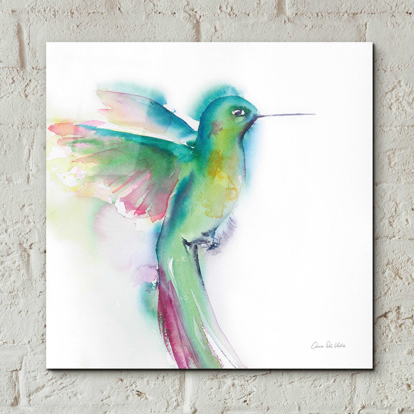 Epic Art 'Hummingbirds II' by Alan Majchrowicz, Acrylic Glass Wall Art,12x12