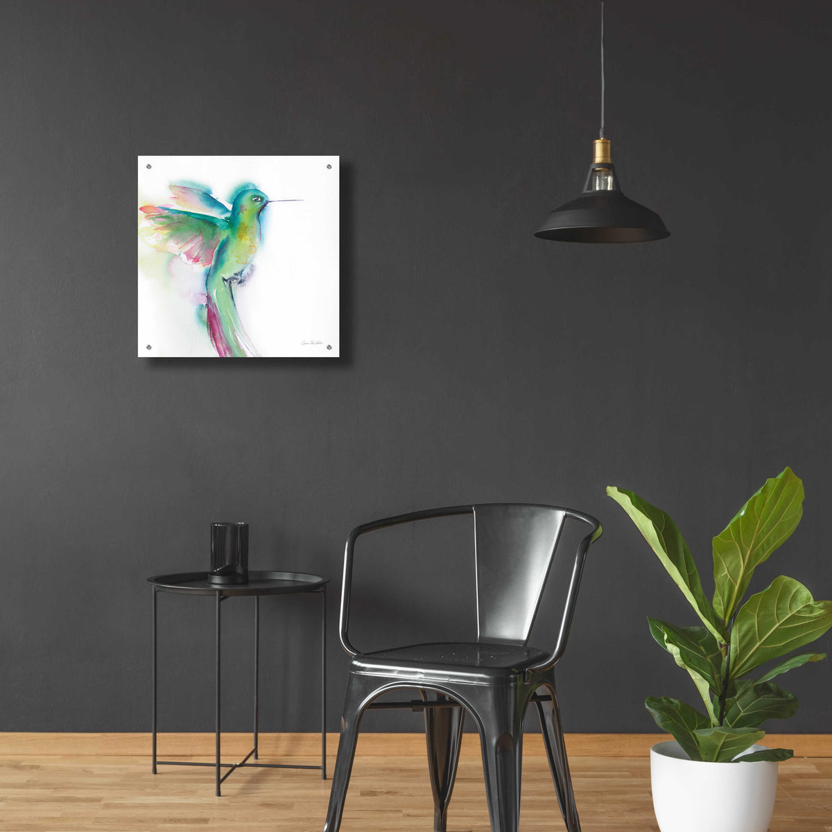 Epic Art 'Hummingbirds II' by Alan Majchrowicz, Acrylic Glass Wall Art,24x24