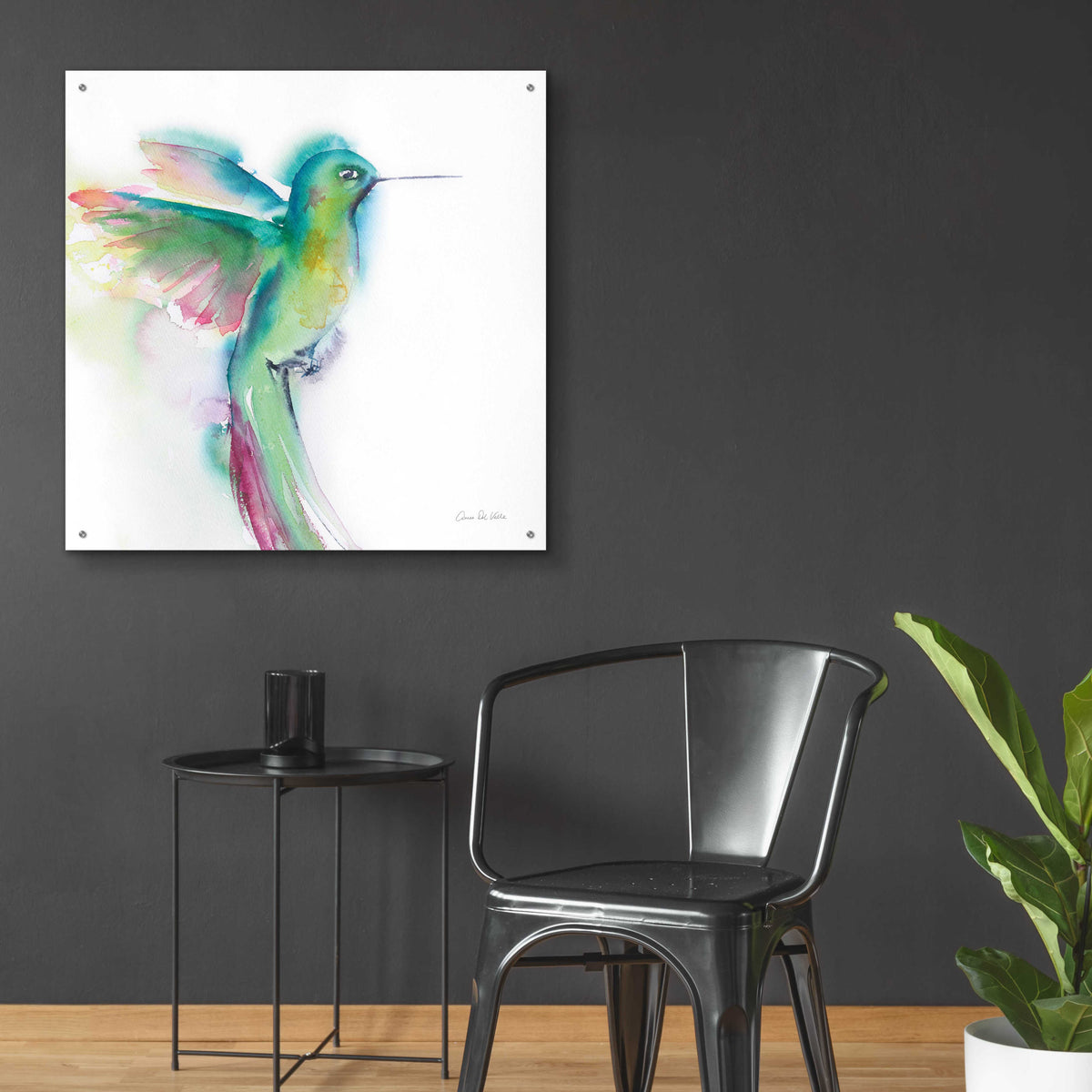 Epic Art 'Hummingbirds II' by Alan Majchrowicz, Acrylic Glass Wall Art,36x36