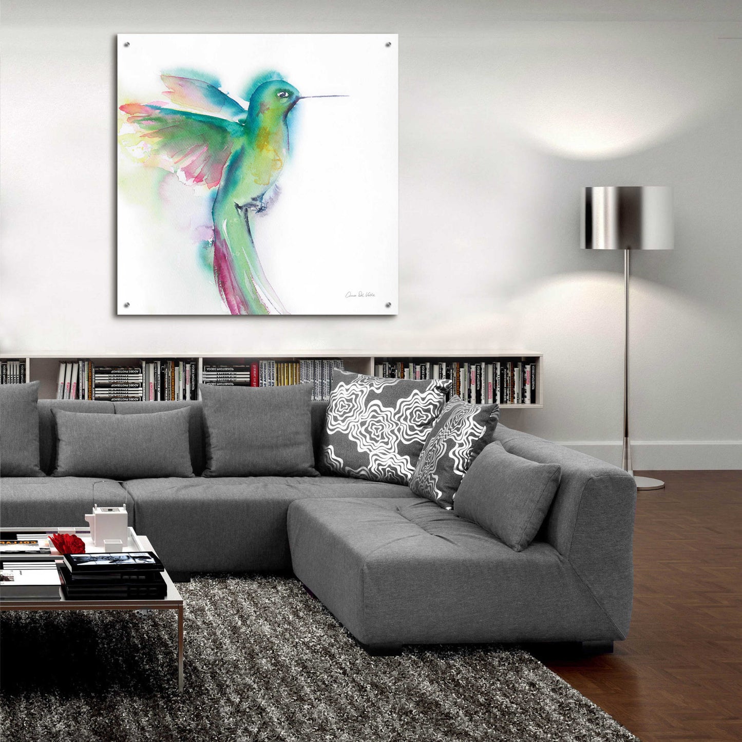 Epic Art 'Hummingbirds II' by Alan Majchrowicz, Acrylic Glass Wall Art,36x36