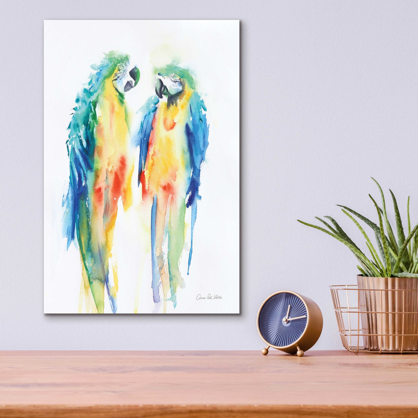 Epic Art 'Colorful Parrots I' by Alan Majchrowicz, Acrylic Glass Wall Art,12x16