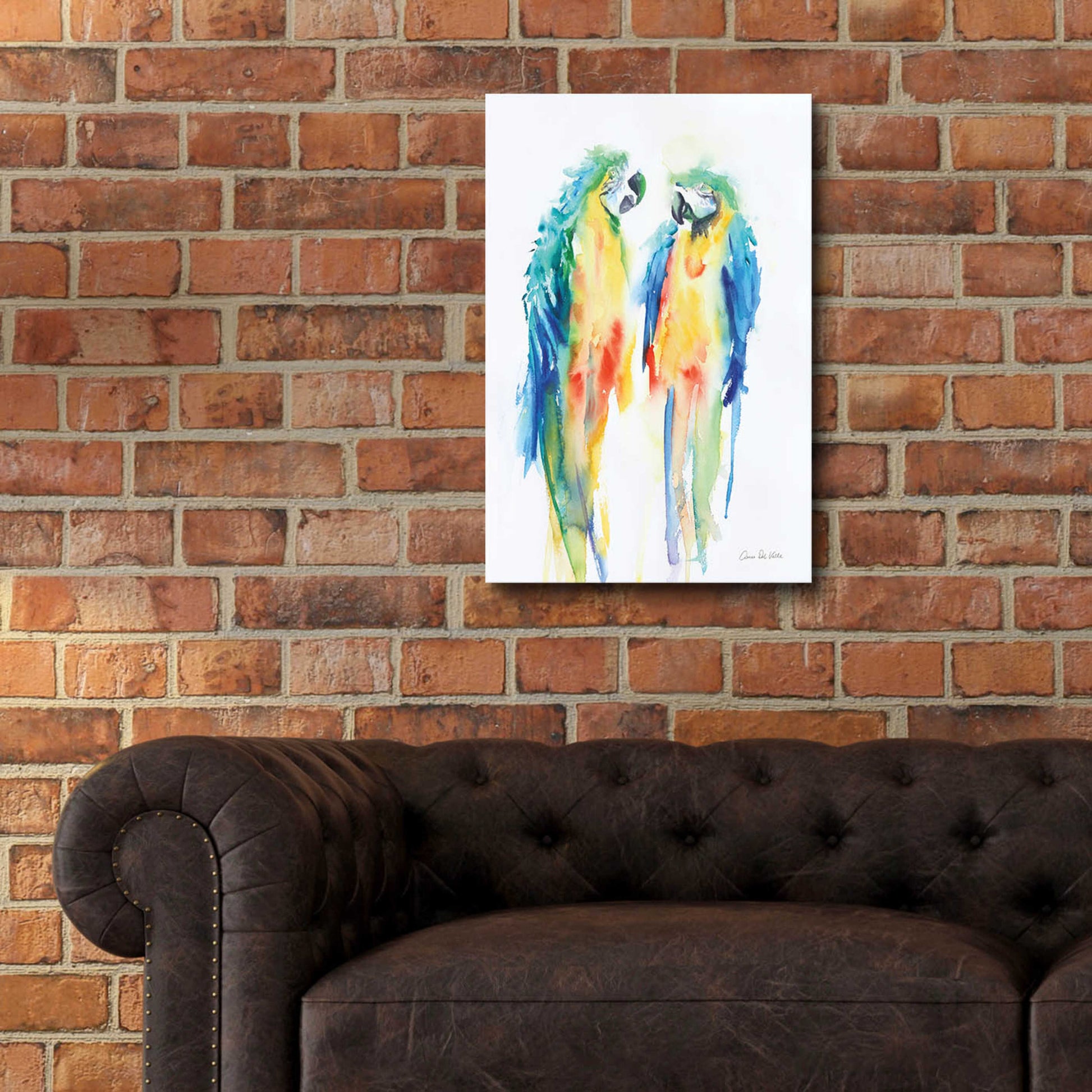 Epic Art 'Colorful Parrots I' by Alan Majchrowicz, Acrylic Glass Wall Art,16x24