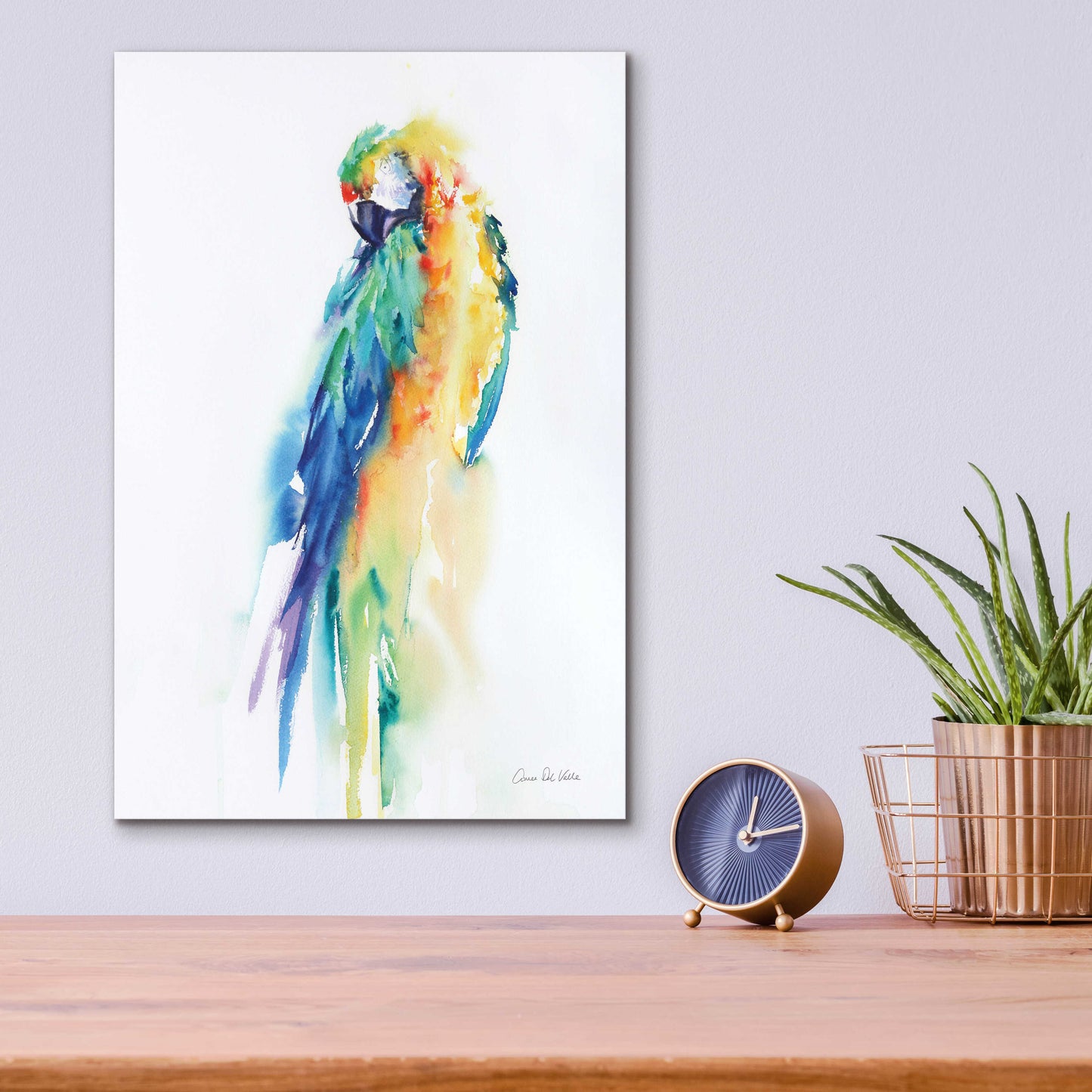 Epic Art 'Colorful Parrots II' by Alan Majchrowicz, Acrylic Glass Wall Art,12x16