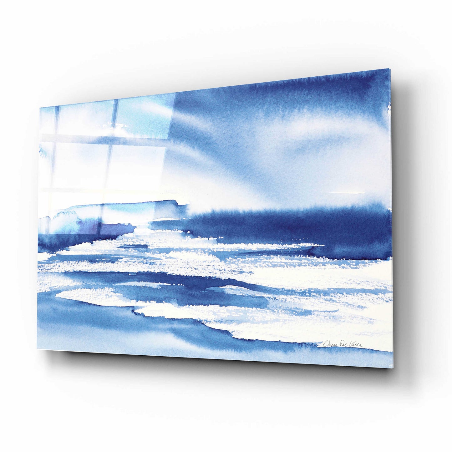 Epic Art 'Ocean Blue I' by Alan Majchrowicz, Acrylic Glass Wall Art,16x12