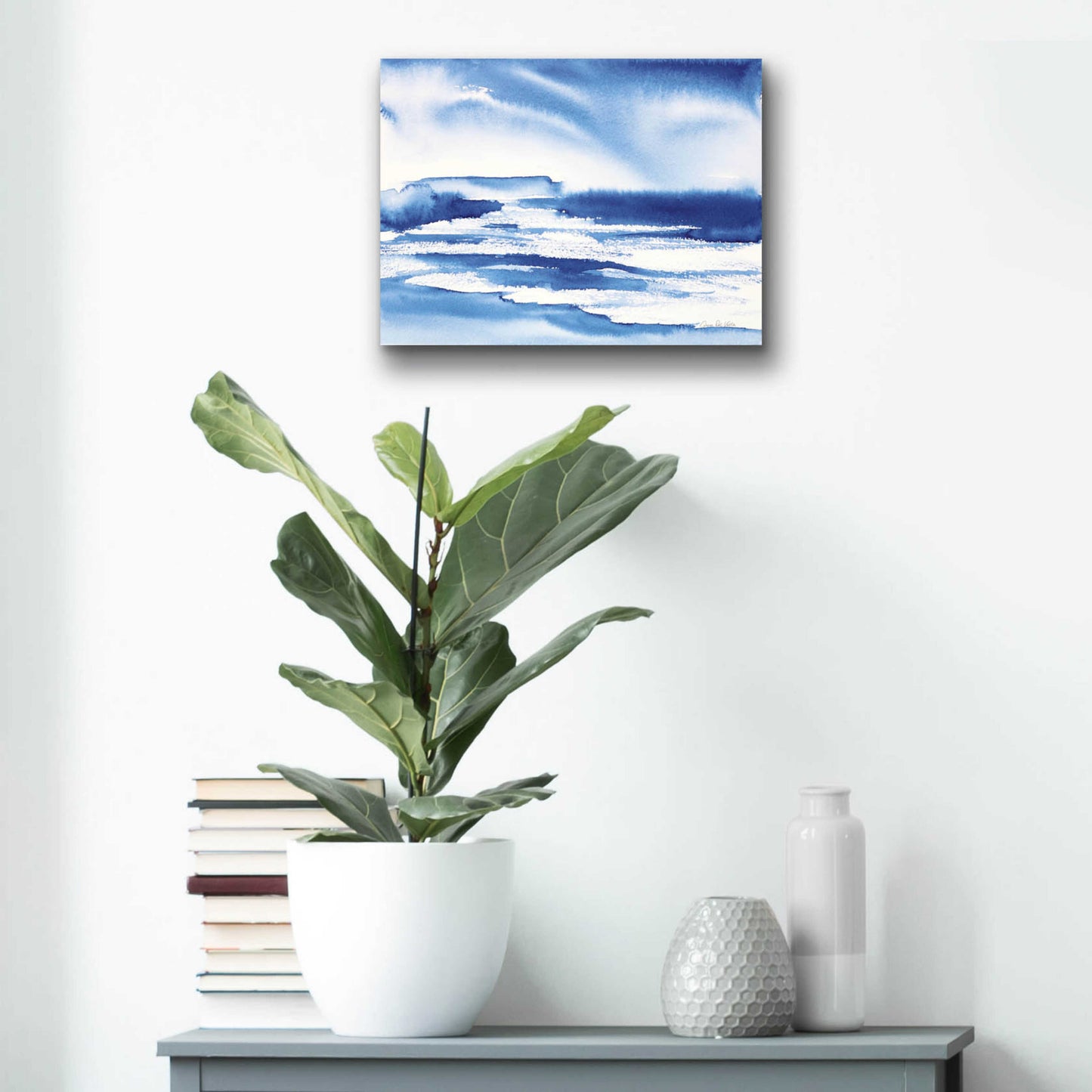 Epic Art 'Ocean Blue I' by Alan Majchrowicz, Acrylic Glass Wall Art,16x12