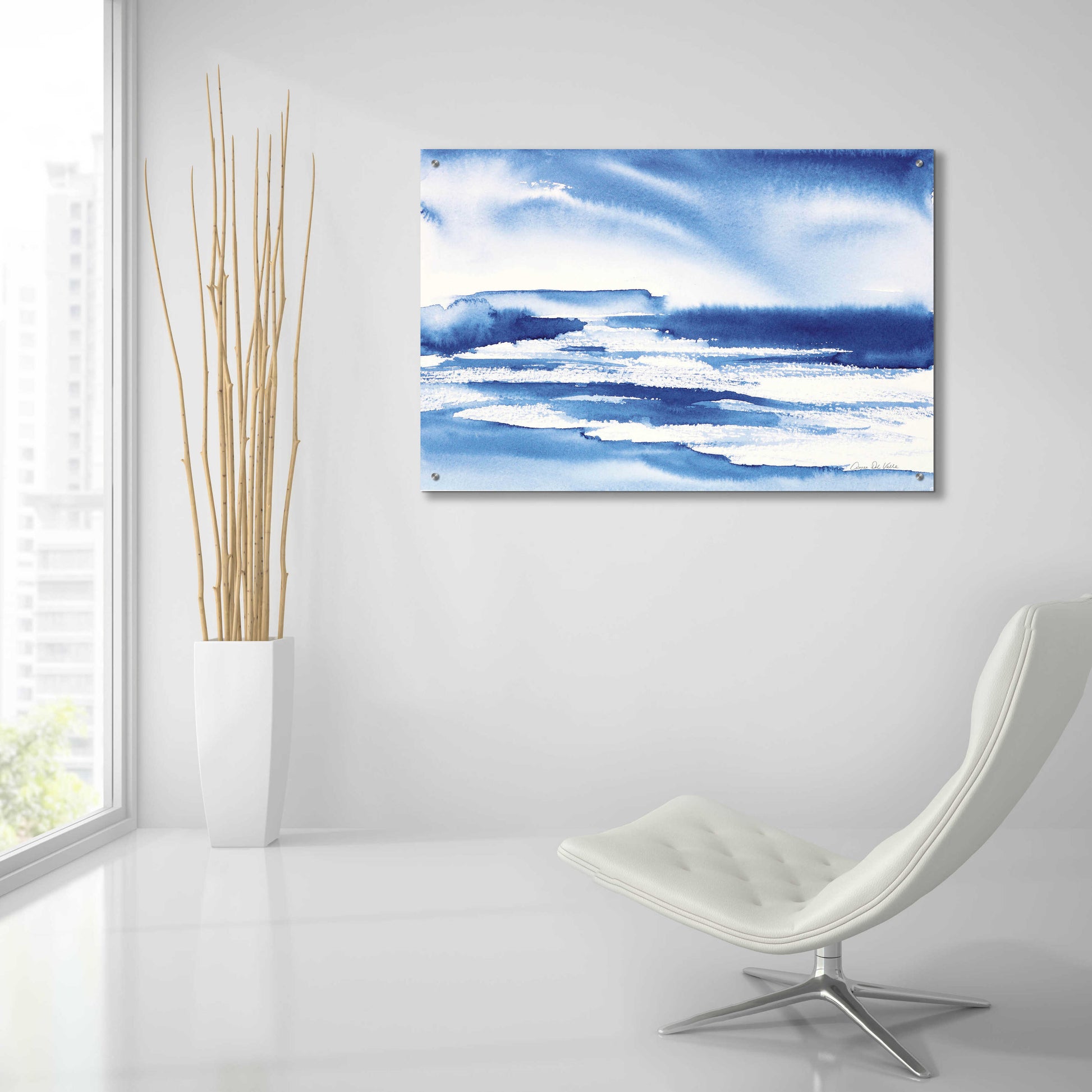 Epic Art 'Ocean Blue I' by Alan Majchrowicz, Acrylic Glass Wall Art,36x24