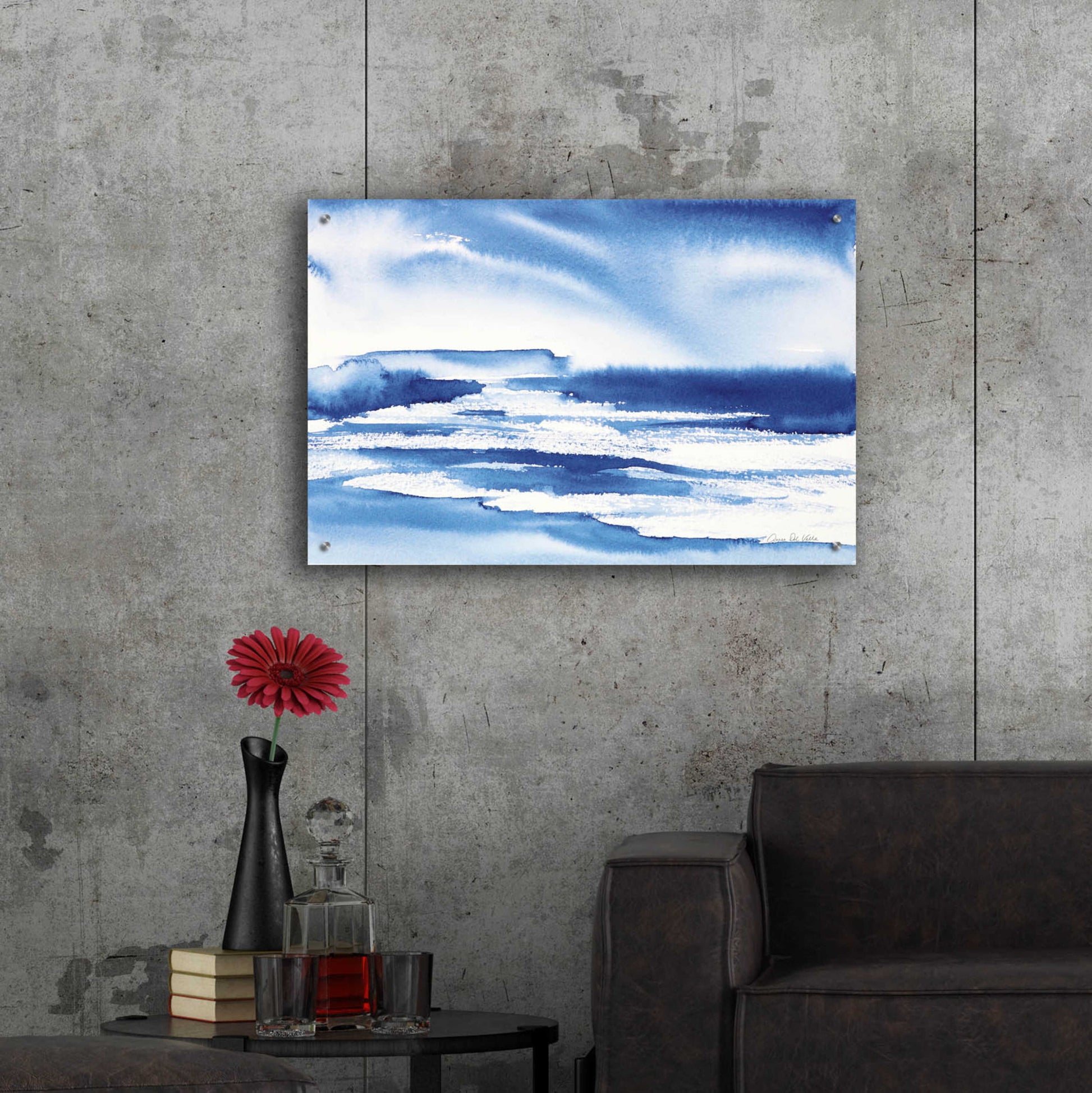 Epic Art 'Ocean Blue I' by Alan Majchrowicz, Acrylic Glass Wall Art,36x24