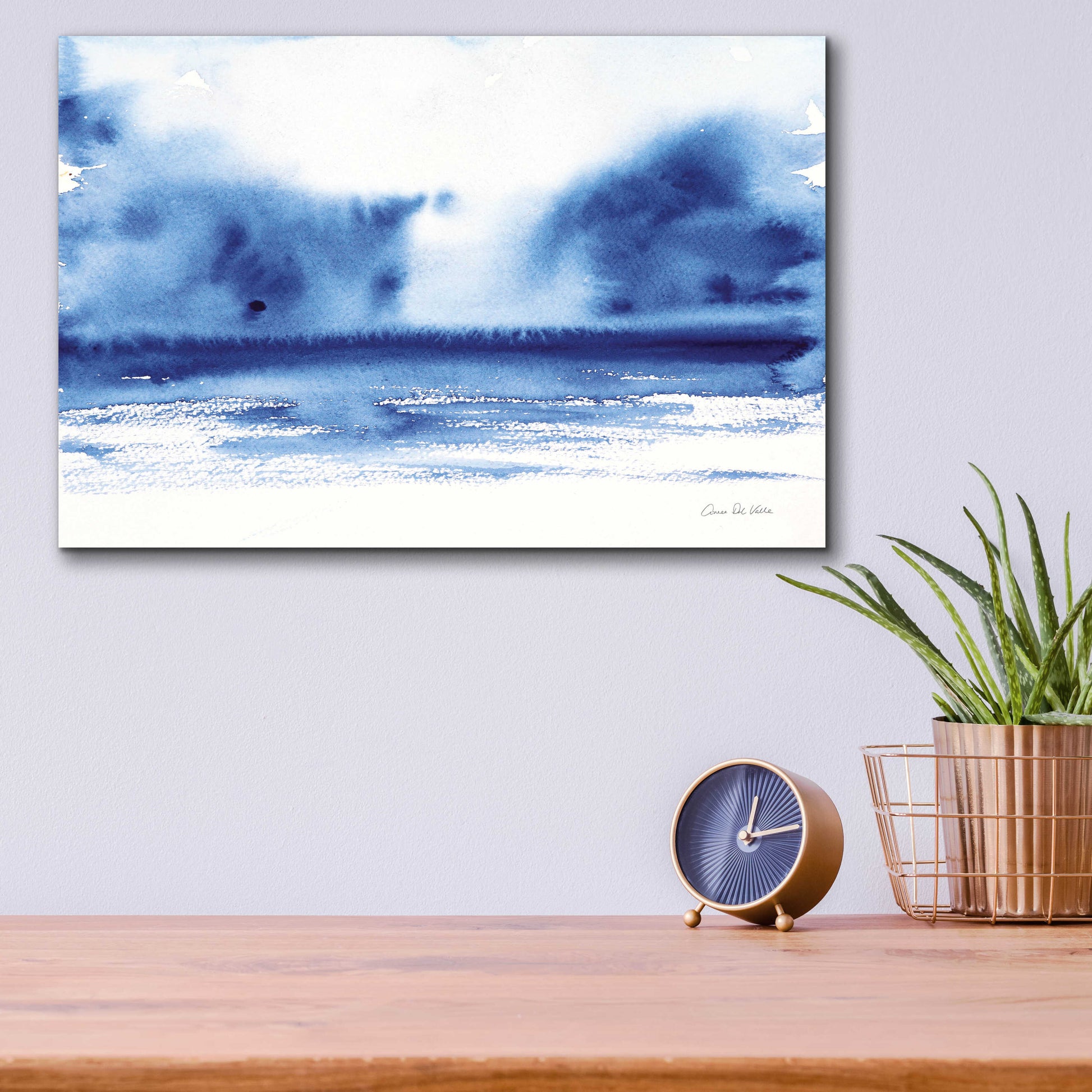 Epic Art 'Ocean Blue IV' by Alan Majchrowicz, Acrylic Glass Wall Art,16x12