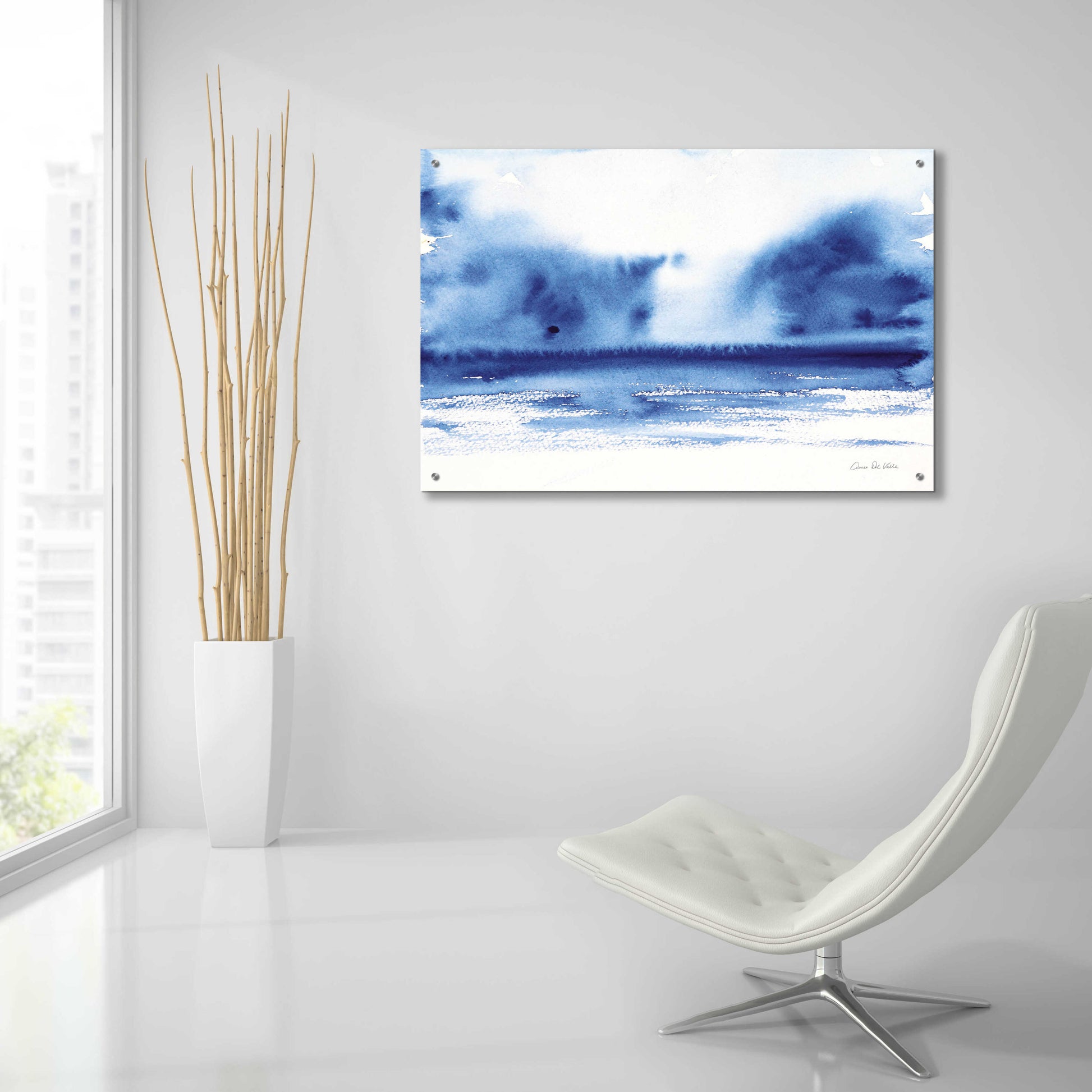 Epic Art 'Ocean Blue IV' by Alan Majchrowicz, Acrylic Glass Wall Art,36x24