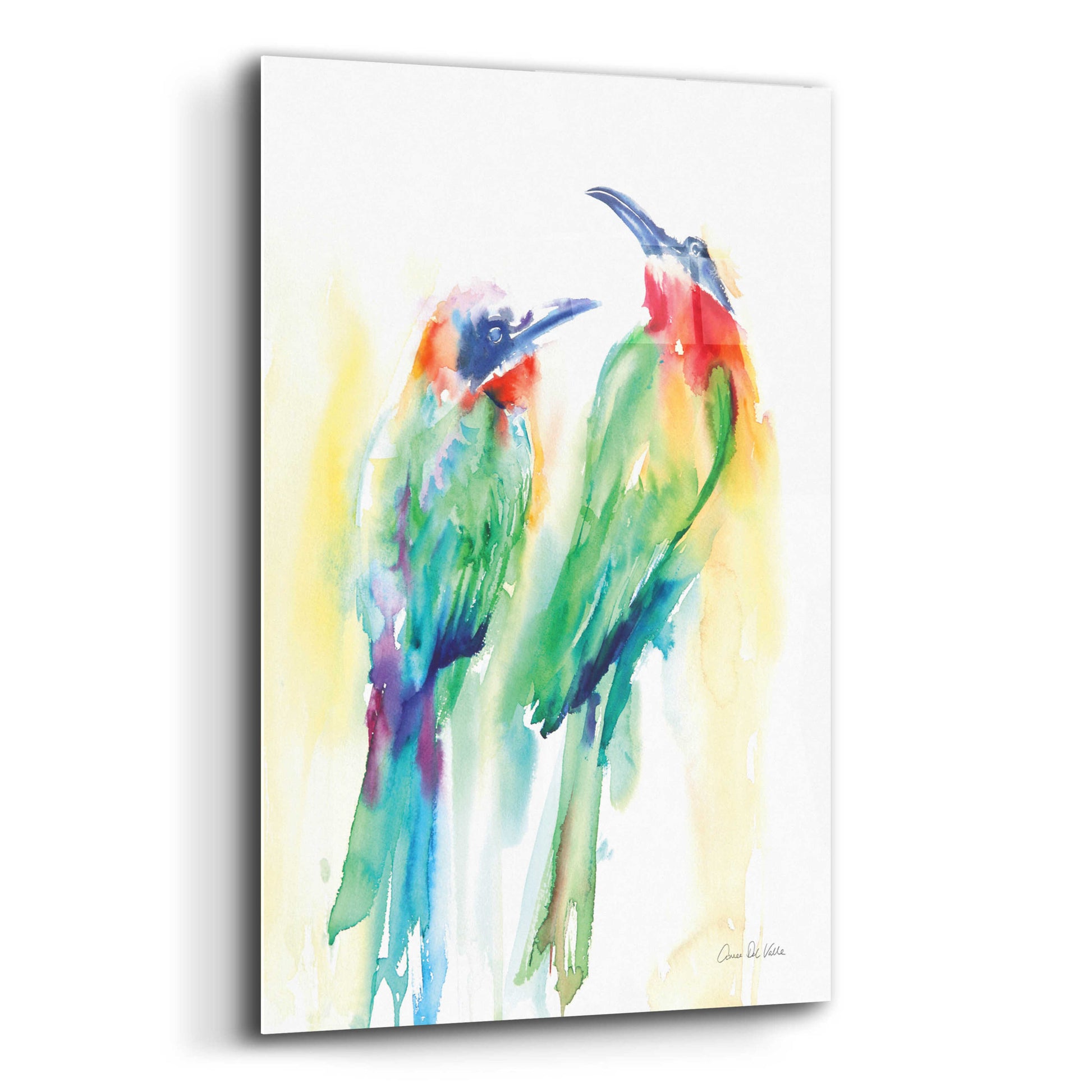 Epic Art 'Tropical Birds' by Alan Majchrowicz, Acrylic Glass Wall Art,12x16
