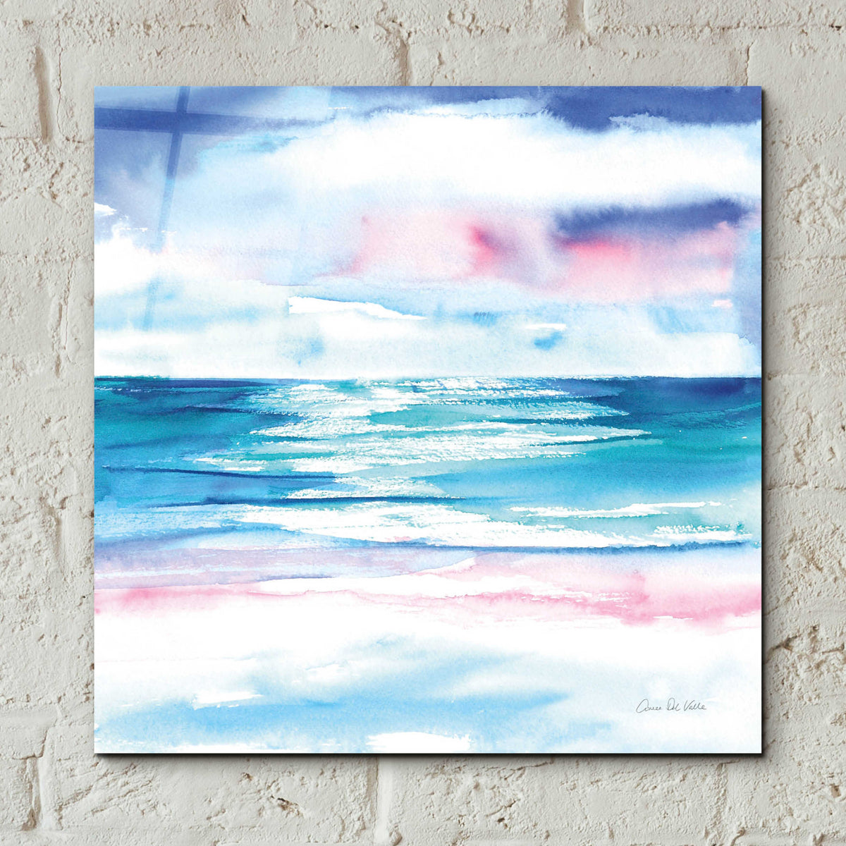 Epic Art 'Turquoise Sea I' by Alan Majchrowicz, Acrylic Glass Wall Art,12x12