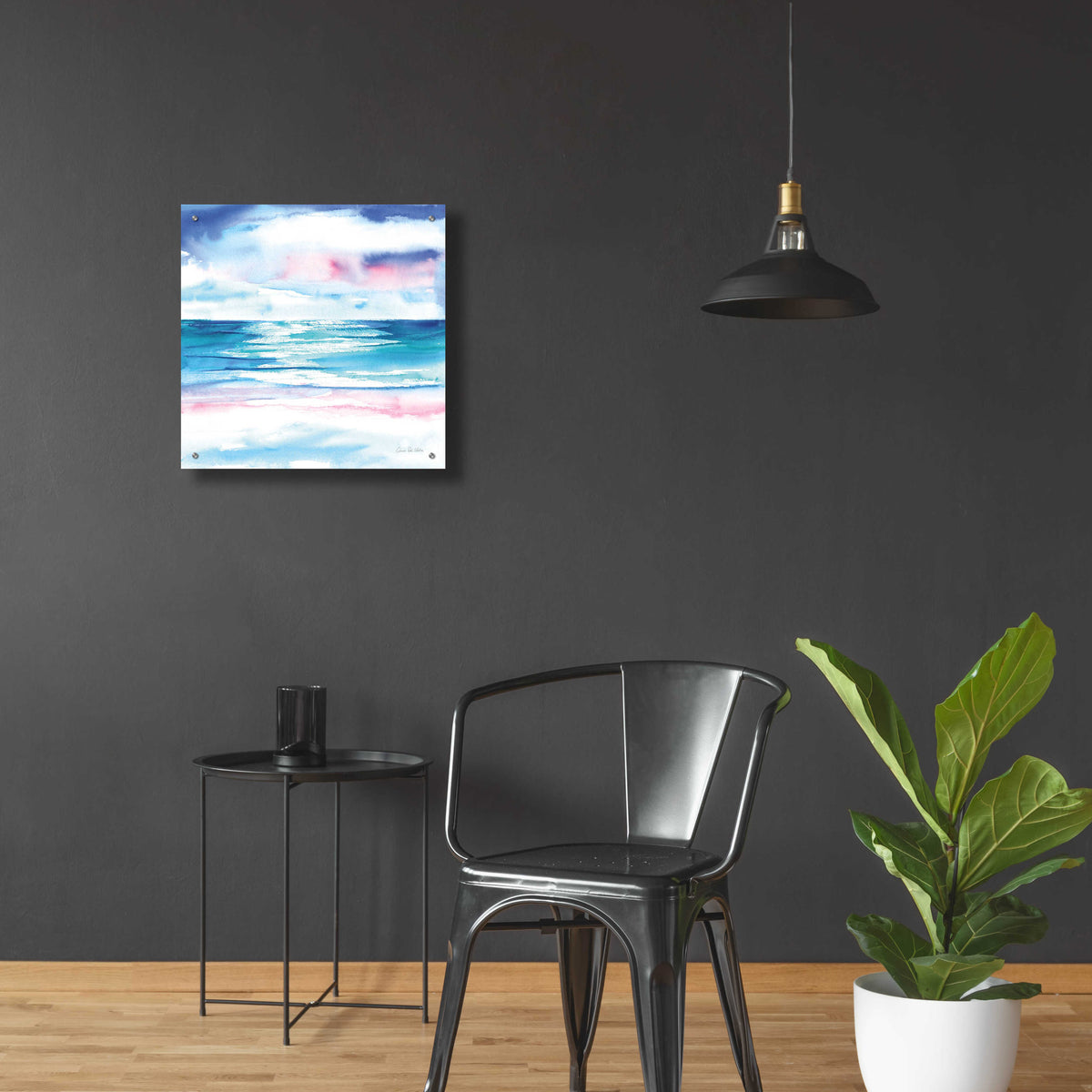 Epic Art 'Turquoise Sea I' by Alan Majchrowicz, Acrylic Glass Wall Art,24x24