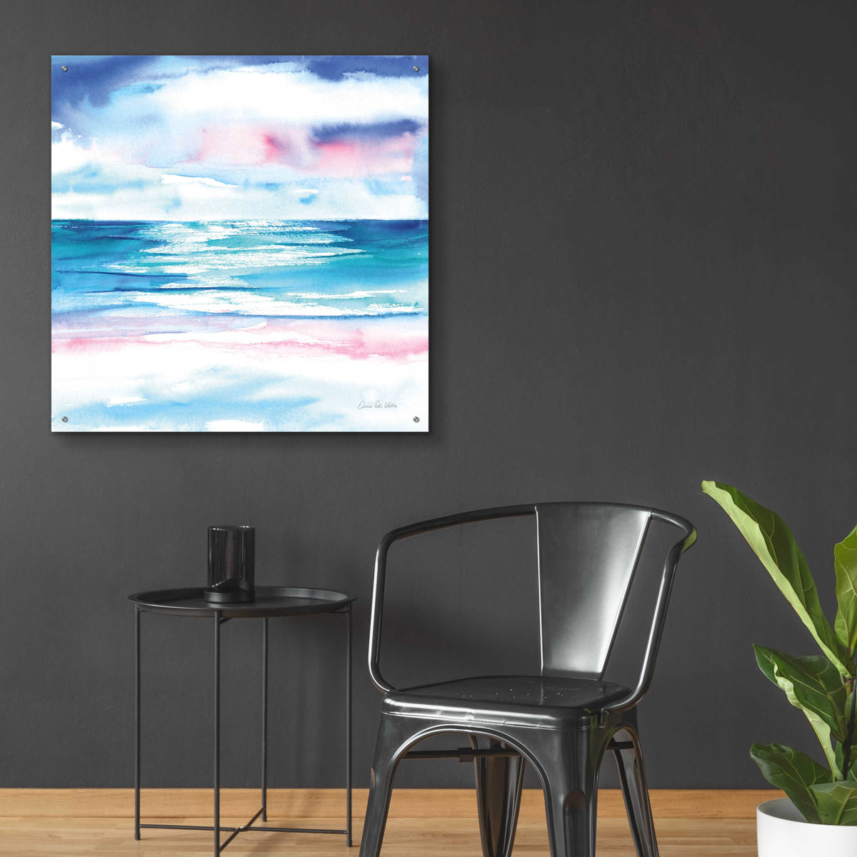 Epic Art 'Turquoise Sea I' by Alan Majchrowicz, Acrylic Glass Wall Art,36x36