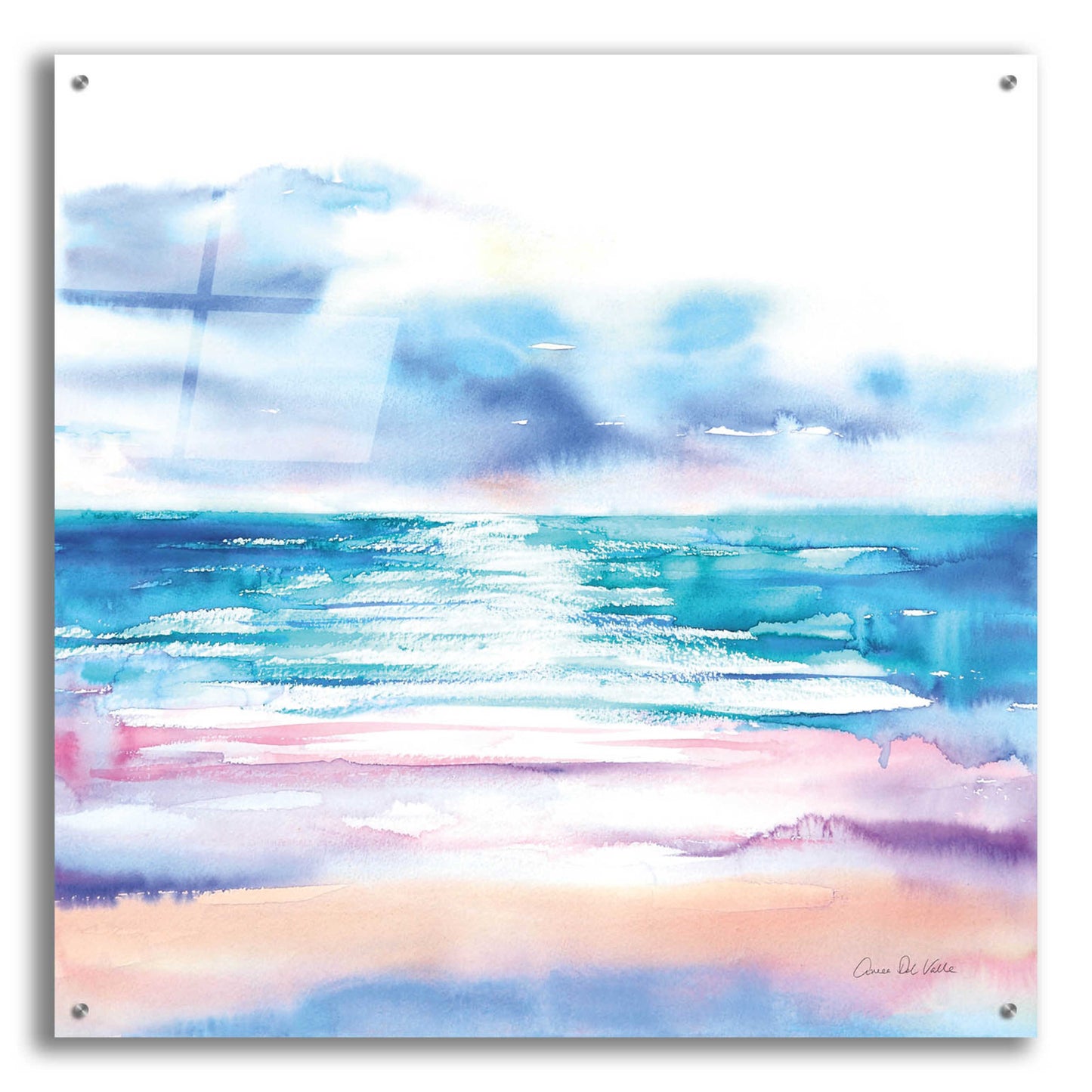 Epic Art 'Turquoise Sea II' by Alan Majchrowicz, Acrylic Glass Wall Art,36x36