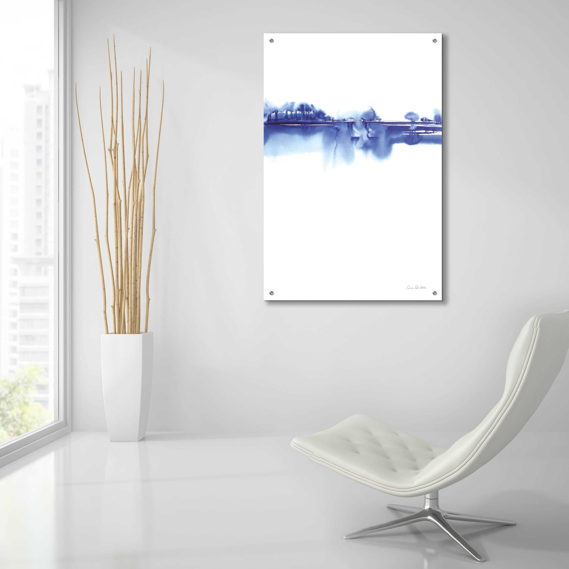 Epic Art 'Blue Horizon I' by Alan Majchrowicz, Acrylic Glass Wall Art,24x36