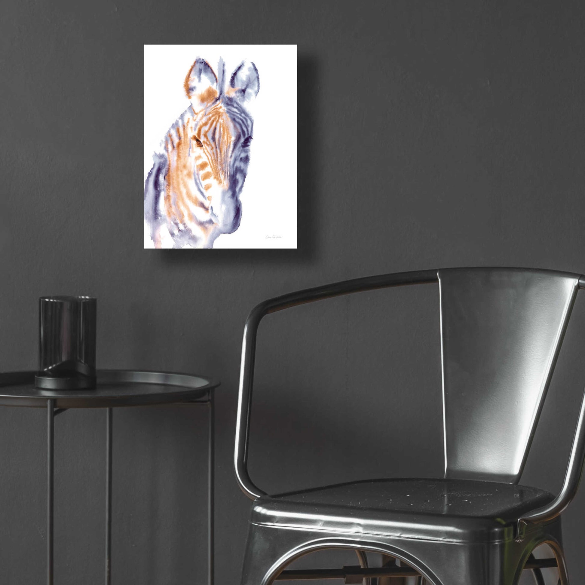 Epic Art 'Zebra Neutral' by Alan Majchrowicz, Acrylic Glass Wall Art,12x16