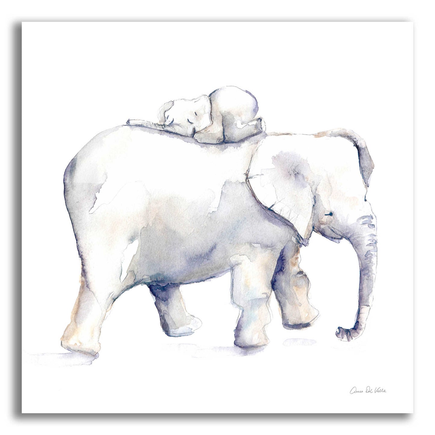 Epic Art 'Baby Elephant Love III' by Alan Majchrowicz, Acrylic Glass Wall Art