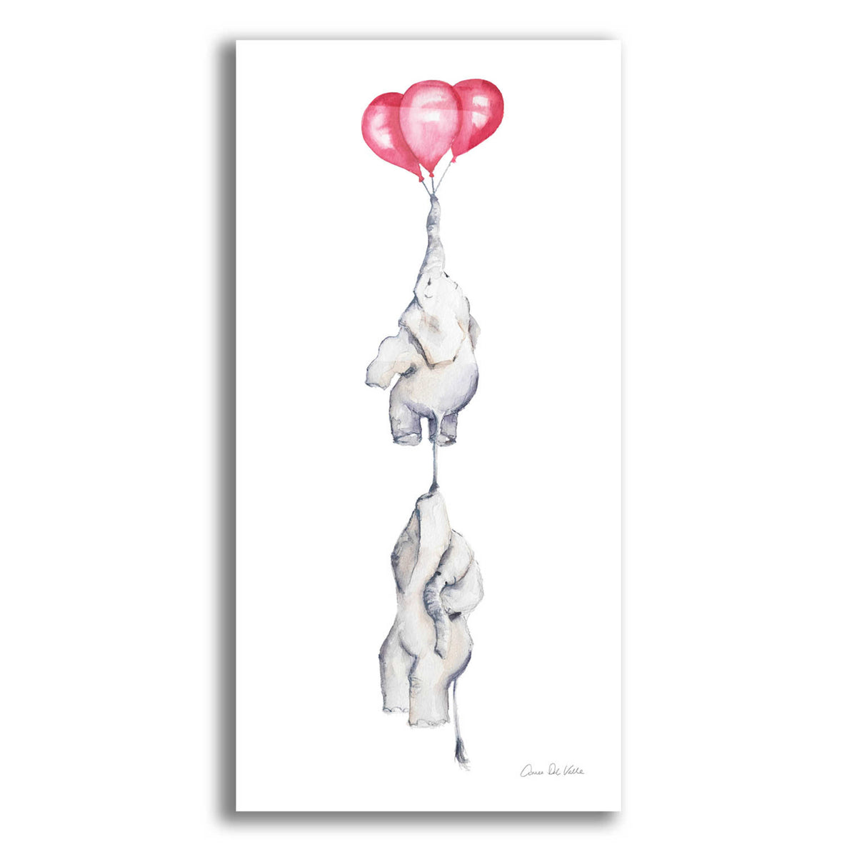 Epic Art 'Baby Elephant Love IV' by Alan Majchrowicz, Acrylic Glass Wall Art