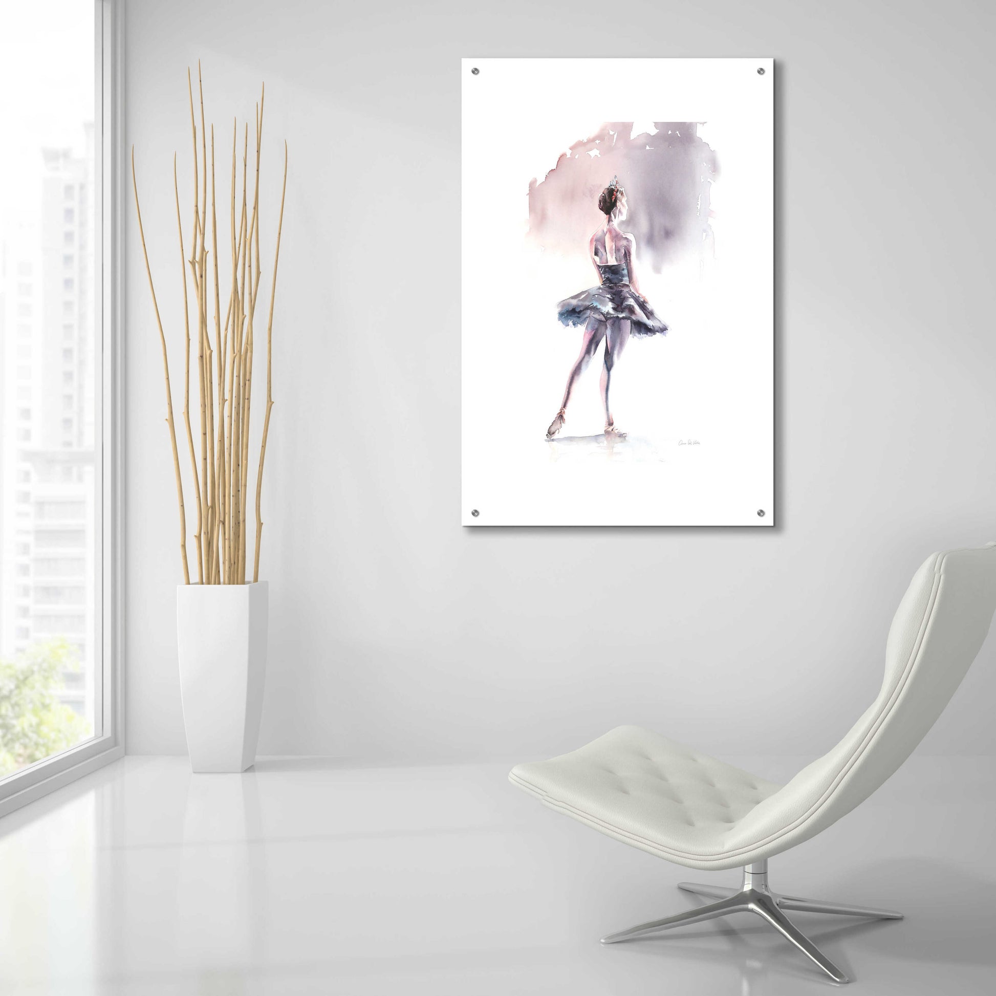 Epic Art 'Ballet I White Border' by Alan Majchrowicz, Acrylic Glass Wall Art,24x36