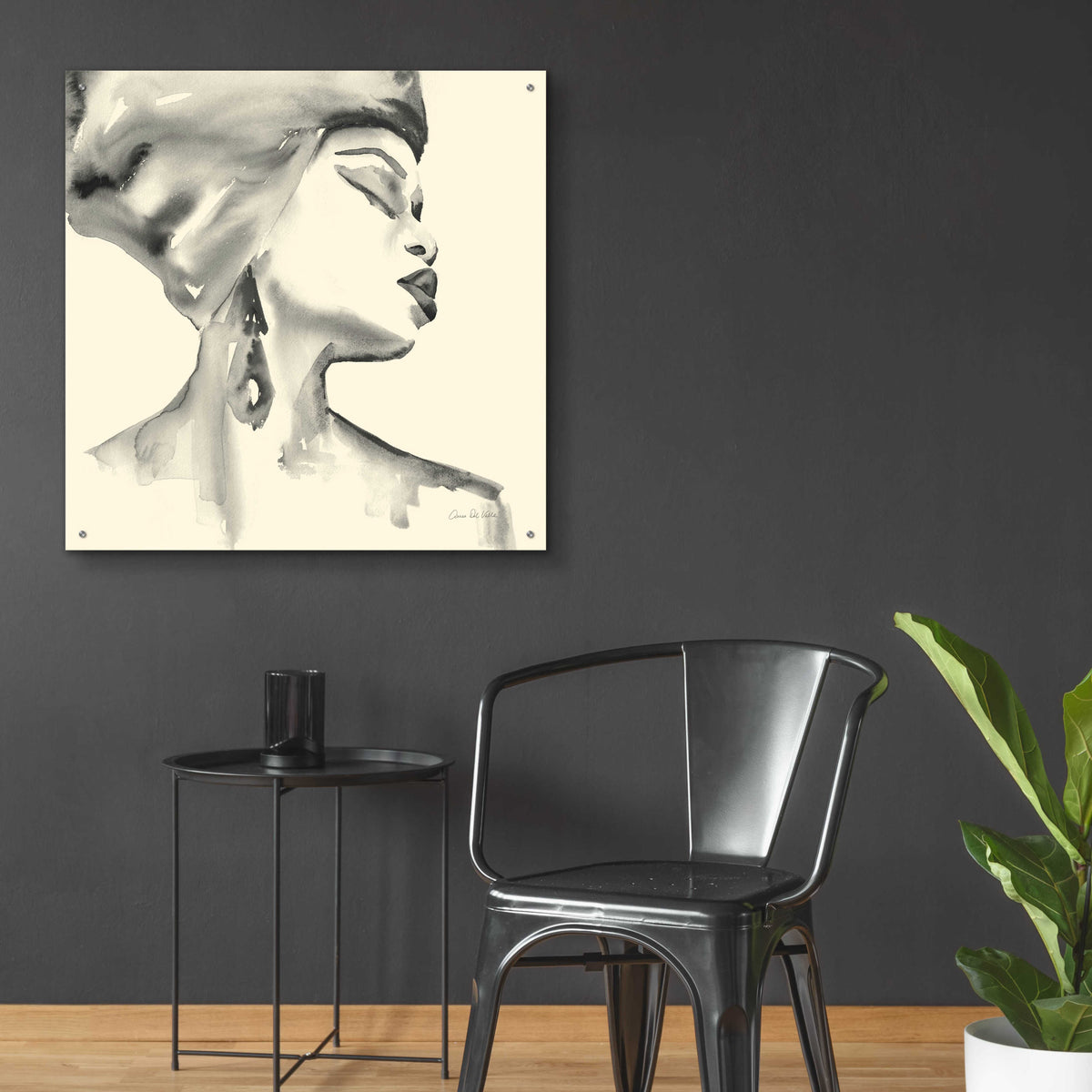 Epic Art 'Woman III Yellow' by Alan Majchrowicz, Acrylic Glass Wall Art,36x36