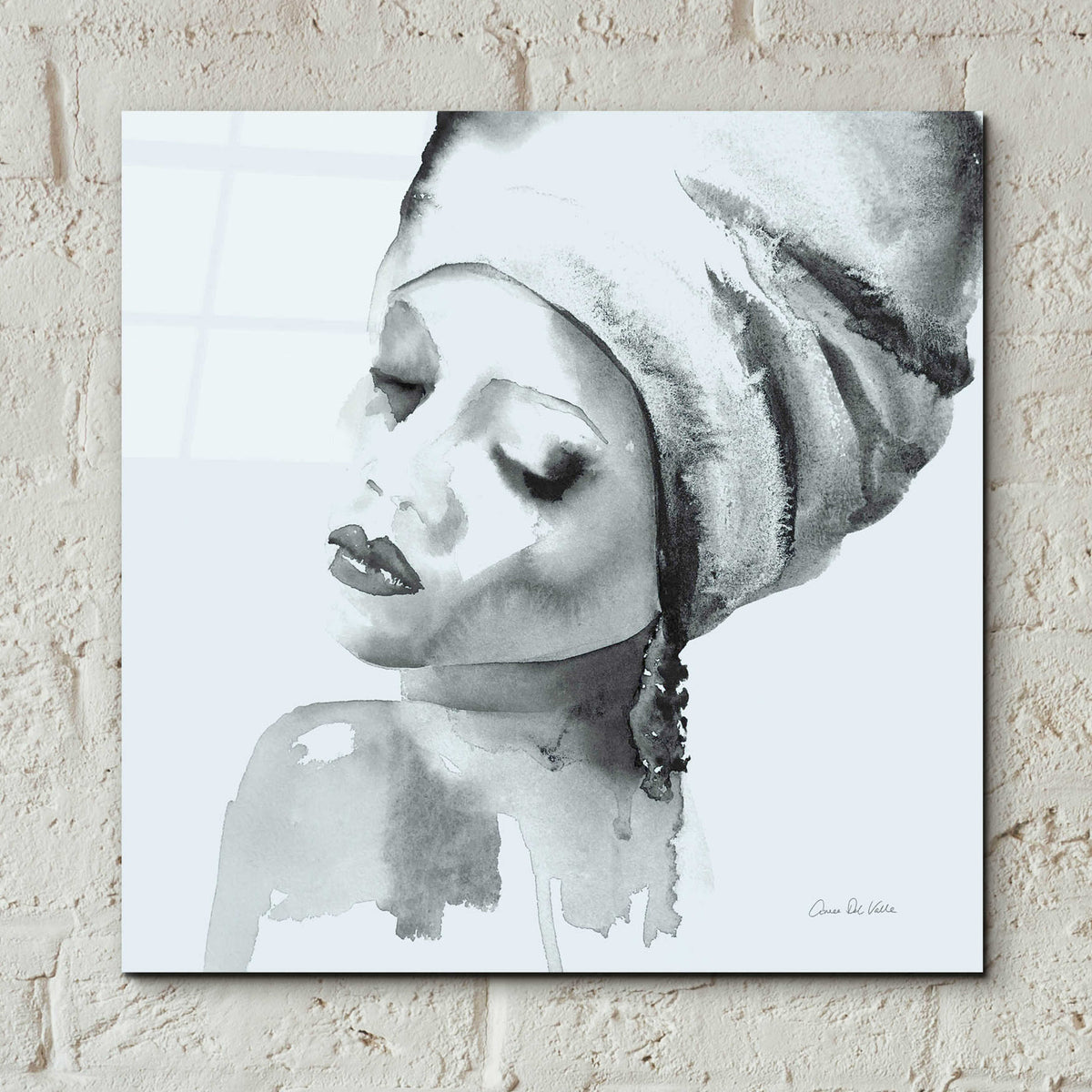 Epic Art 'Woman I Blue' by Alan Majchrowicz, Acrylic Glass Wall Art,12x12