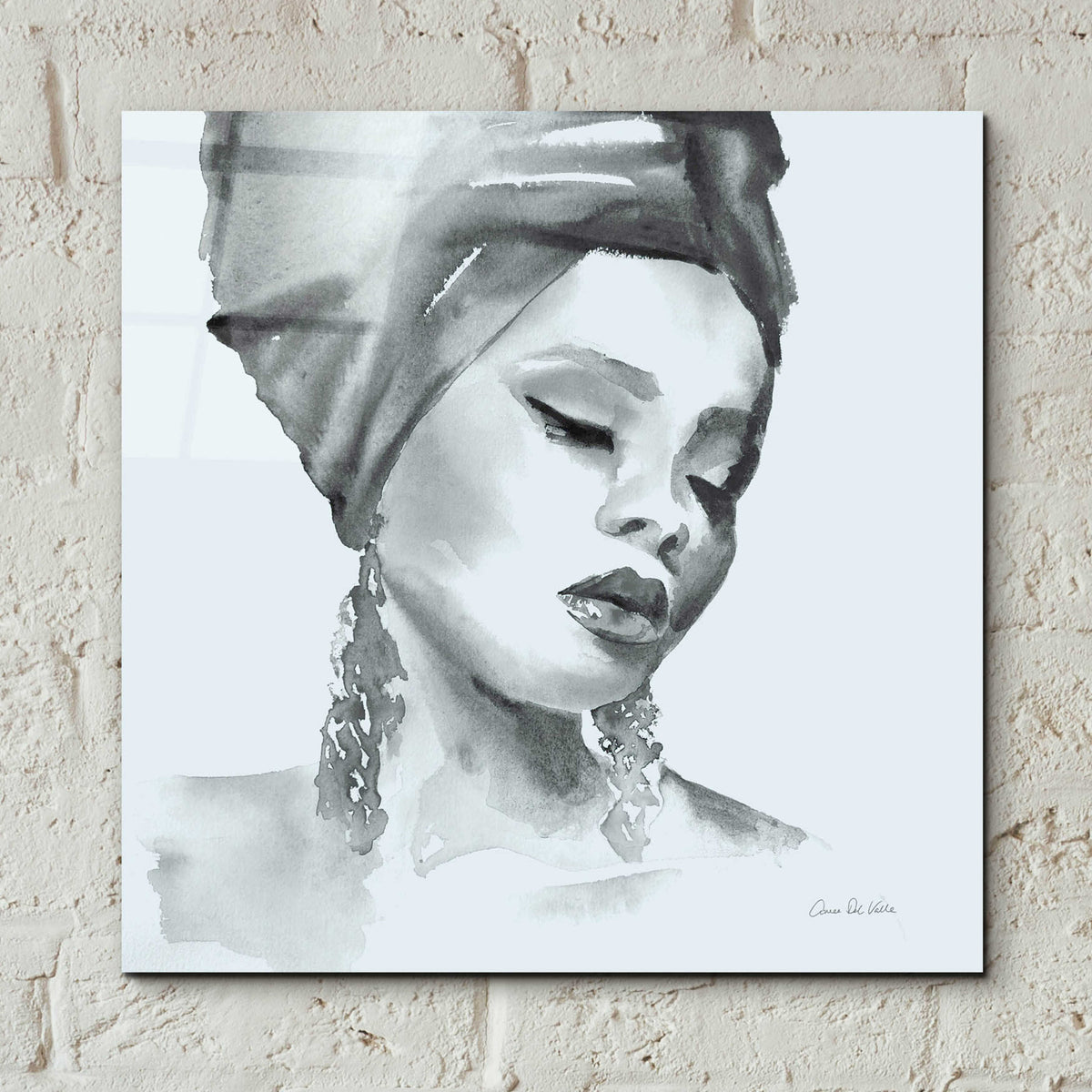 Epic Art 'Woman II Blue' by Alan Majchrowicz, Acrylic Glass Wall Art,12x12